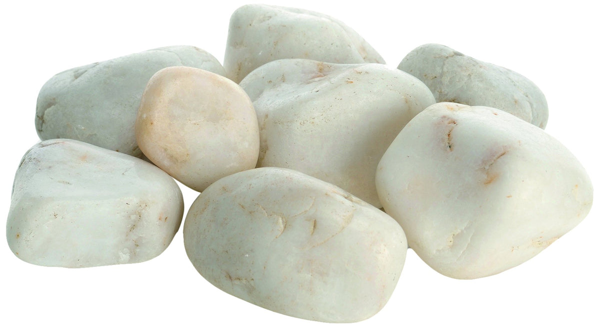 Biorb Marble Pebble Set, Solid Aquarium Decorations, White