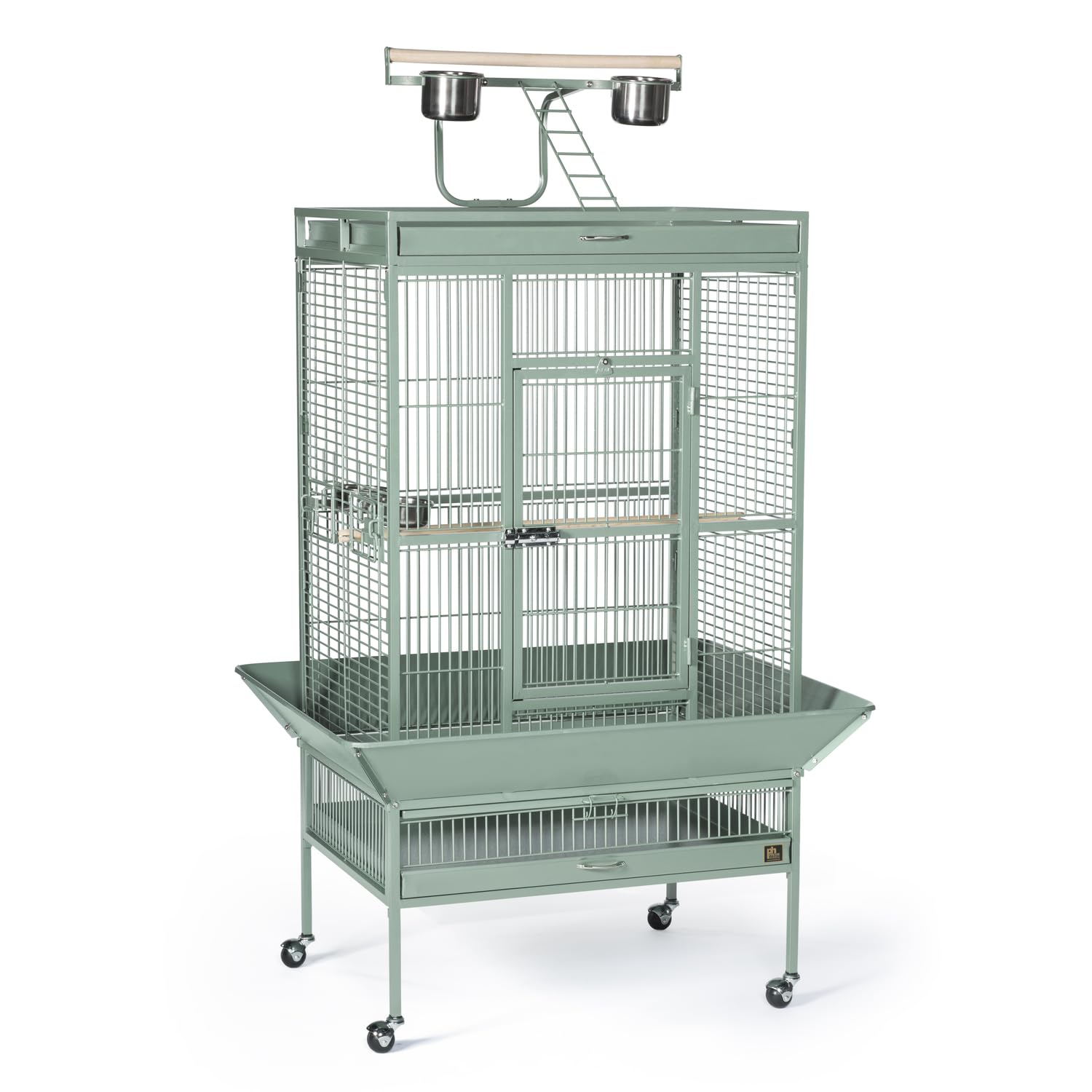 Prevue Hendryx Pet Products Wrought Iron Select Bird Cage 3153Sage, Sage Green, 30-Inch By 22-Inch By 63-Inch