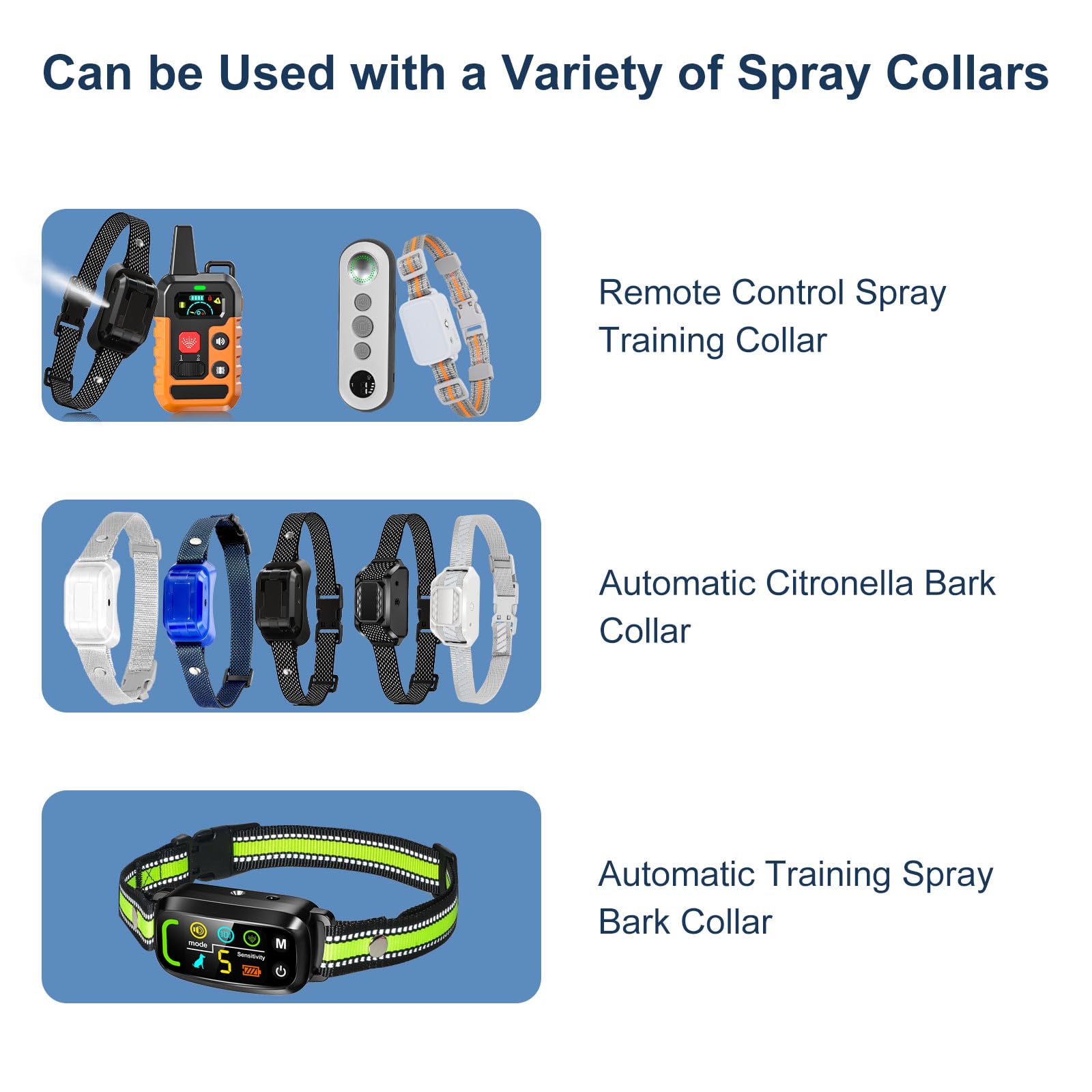 Citronella Spray Refill 2 Pack 3Oz 85G Can Citronella Bark Collar, Spray Bark Collar & Remote Trainers Humane & Safer Citronella