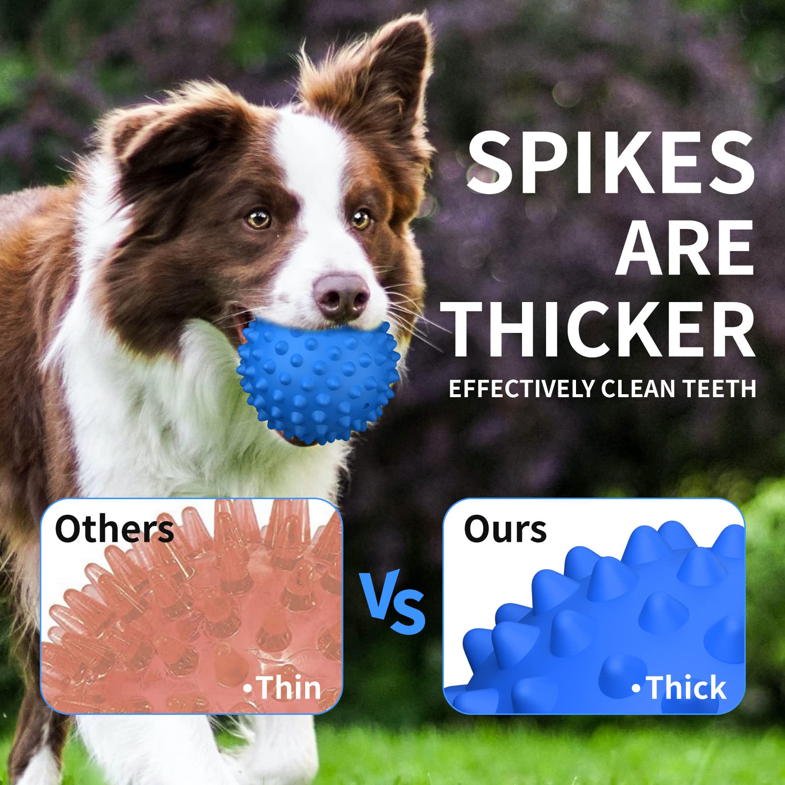 Apasiri Dog Toys For Aggressive Chewers, Dog Balls, Dog Balls For Aggressive Chewers, Squeaky Ball For Dogs, Dog Toys For Aggres