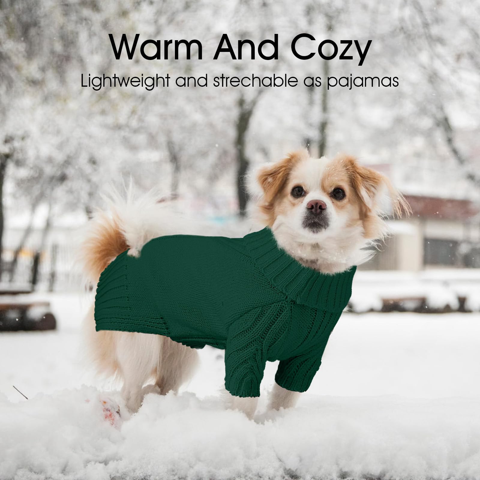 Dog Sweaters For Small Medium Large Dogs Girl, Classic Turtleneck Pet Sweater For Dogs, Thermal Doggy Winter Coat, Warm Dog Shir
