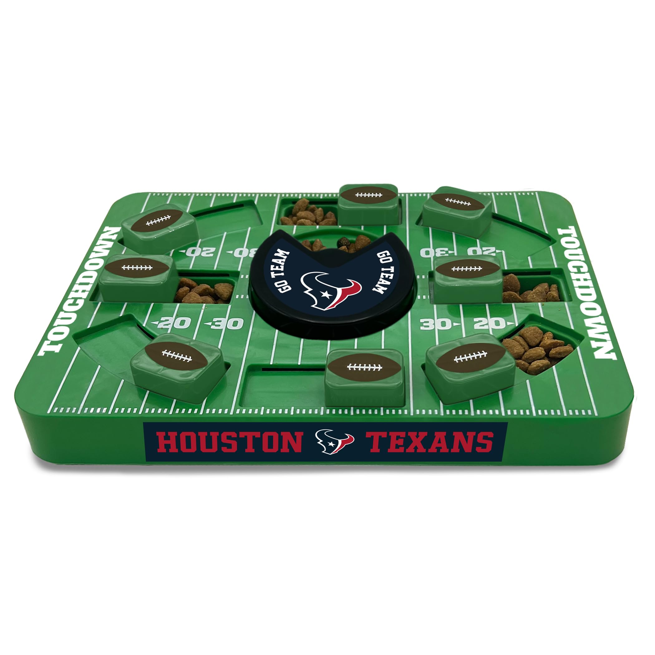 Pets First Nfl Houston Texans Large Puzzle Toy - Interactive Dog Treat Puzzle, New Size, Slow Feeding Toy