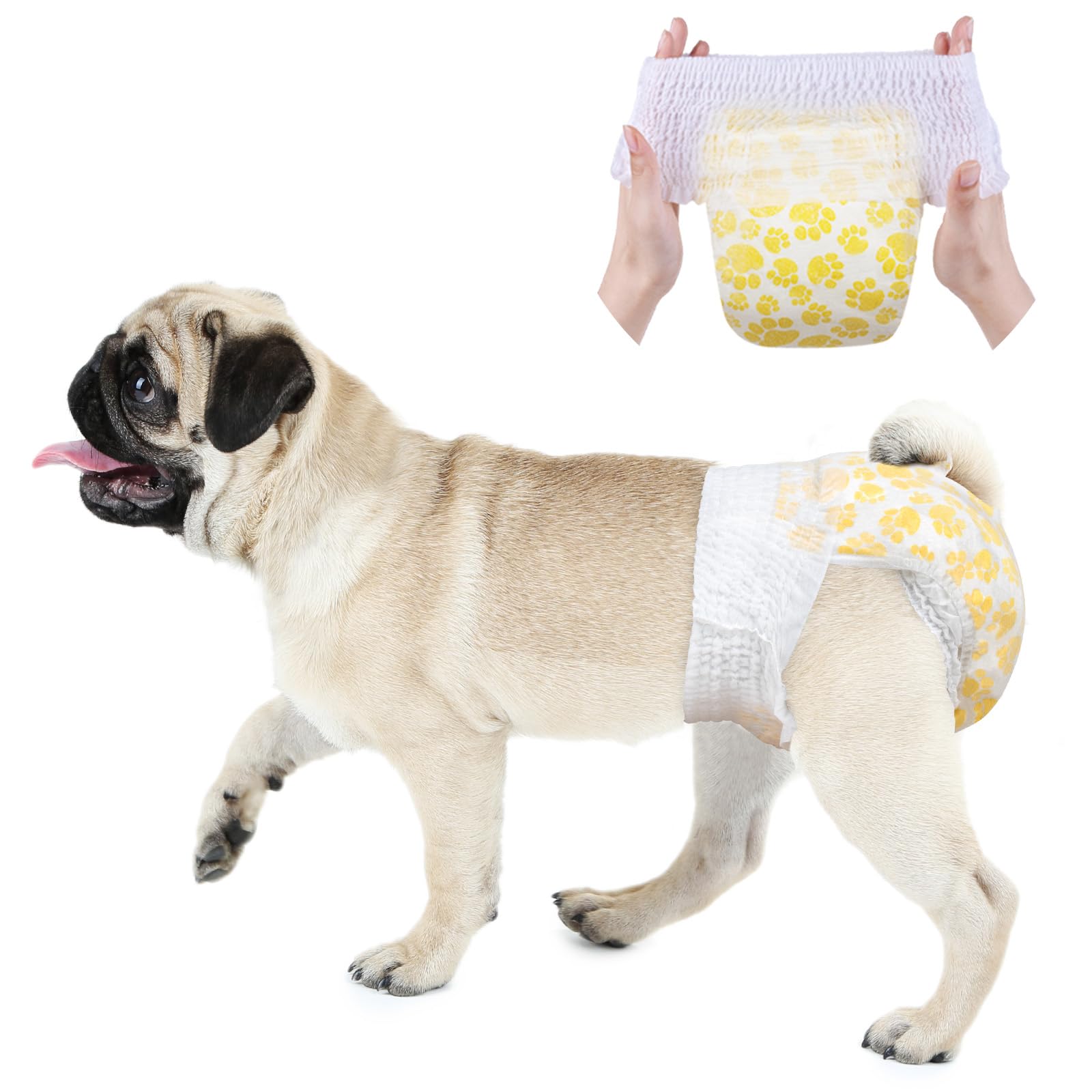 Dono Dog Diapers Female With Stretchy Waist-10-96Pcs, Disposable Full Wrap Female Puppy Dog In Heat Period Diapers, 360 Leak-Pro