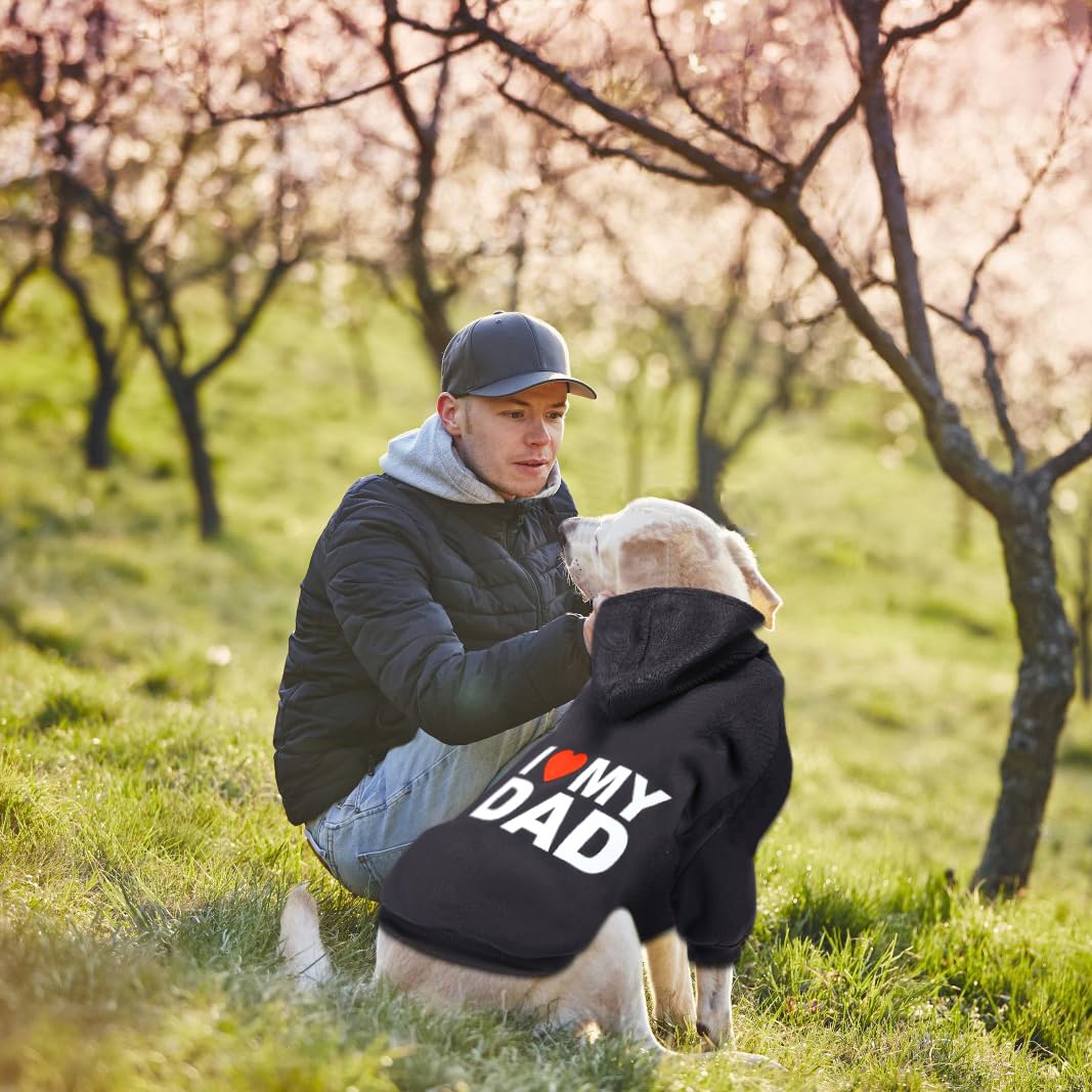 Greenjoy Dog Sweater Dog Hoodie Cold Weather Dog Coat Hooded Sweatshirt For Puppies,Cats, Small Medium Large Dogs (Small, Black