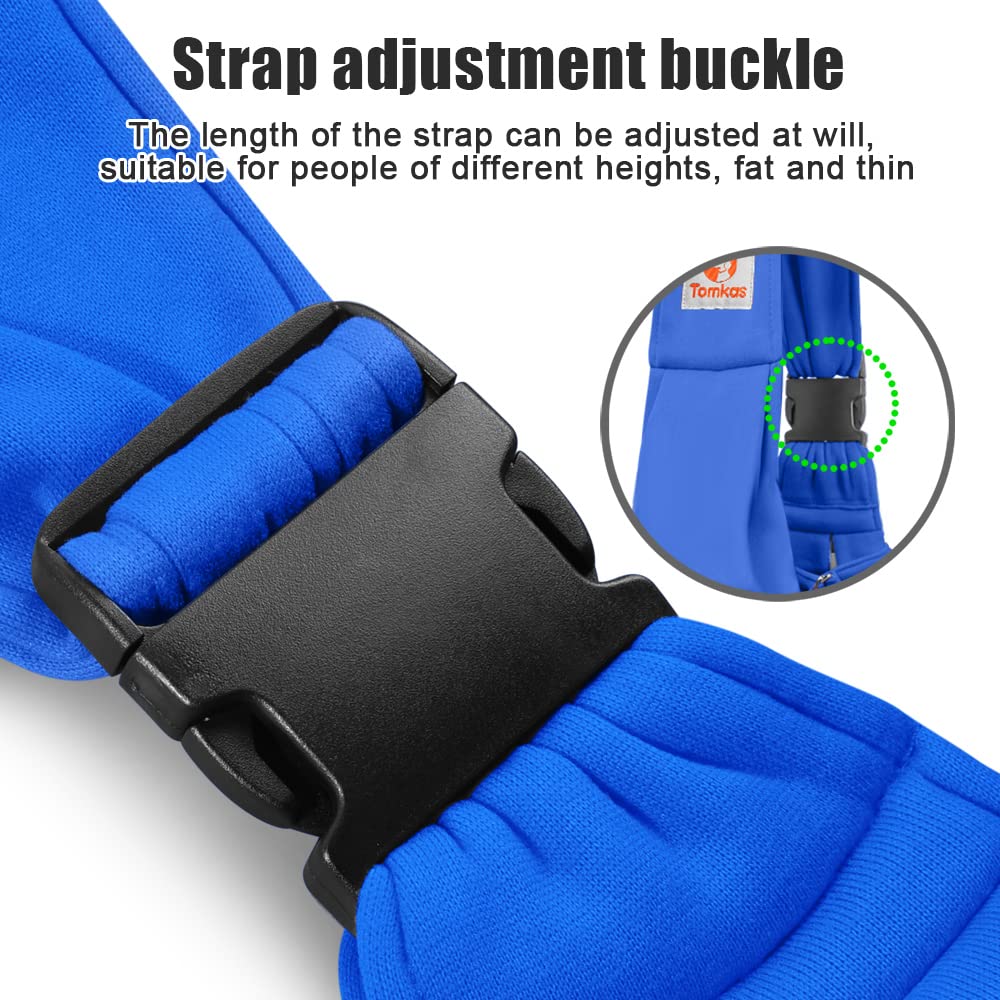 Tomkas Dog Sling Carrier For Small Dogs - Royal Blue, Adjustable Strap & Zipper Pocket, Up To 10 Lbs. Perfect Puppy Carrier For