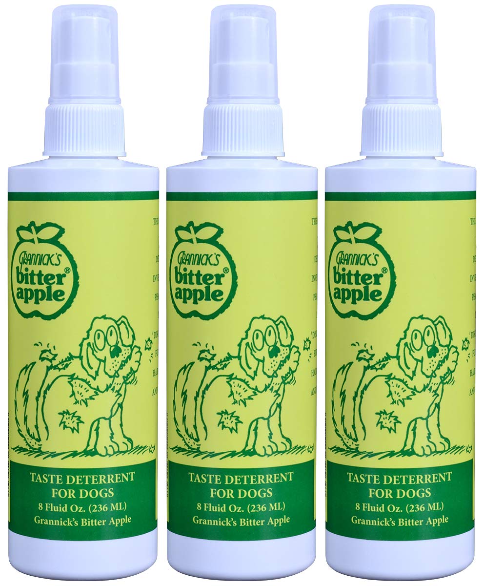 Grannicks Bitter Apple Taste Deterrent No Chew Spray For Dogs, 8Oz (Pack Of 3)