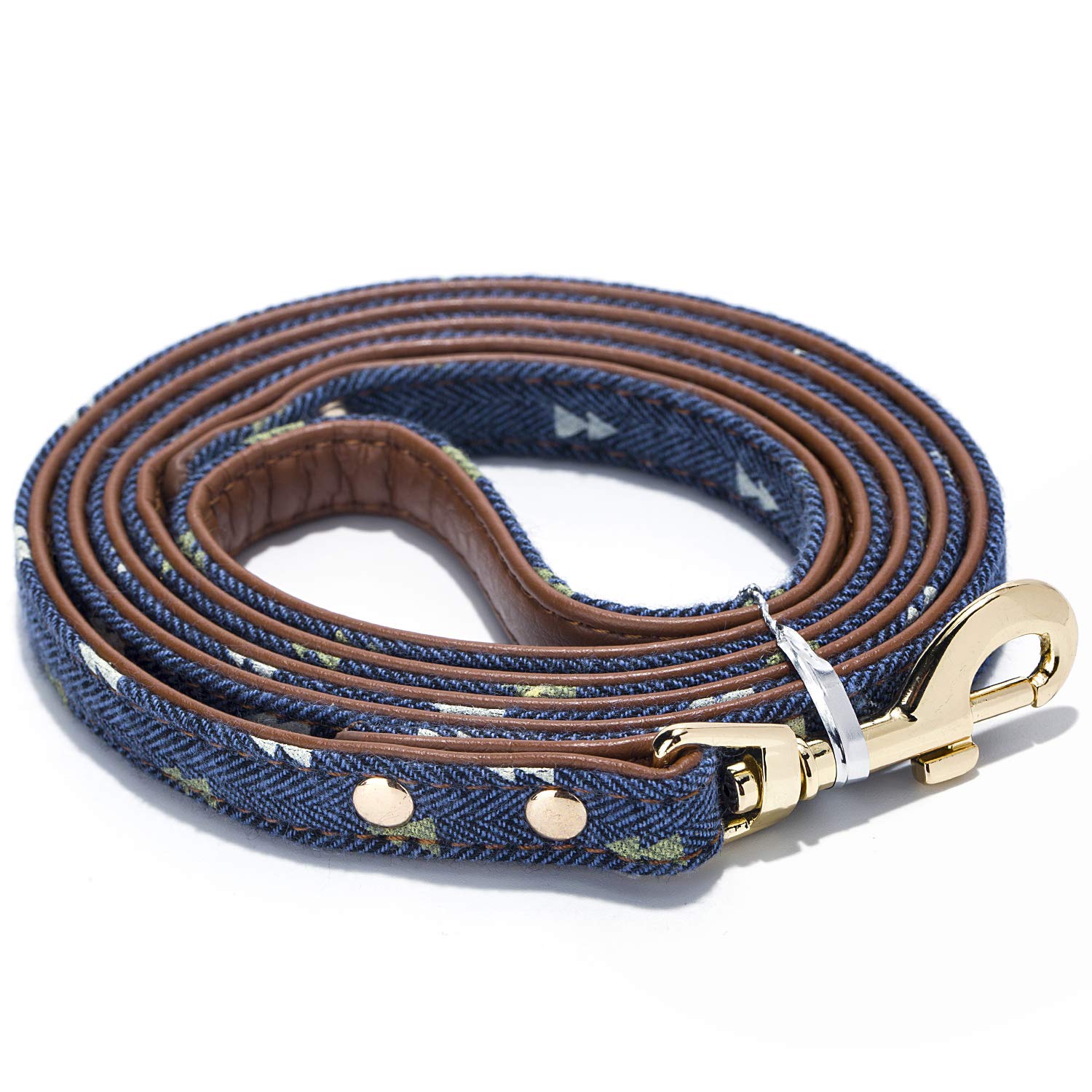 Strawberryec Puppy Leash For Small Dogs Cute Leather Navy Leashes (Leash-Navy)