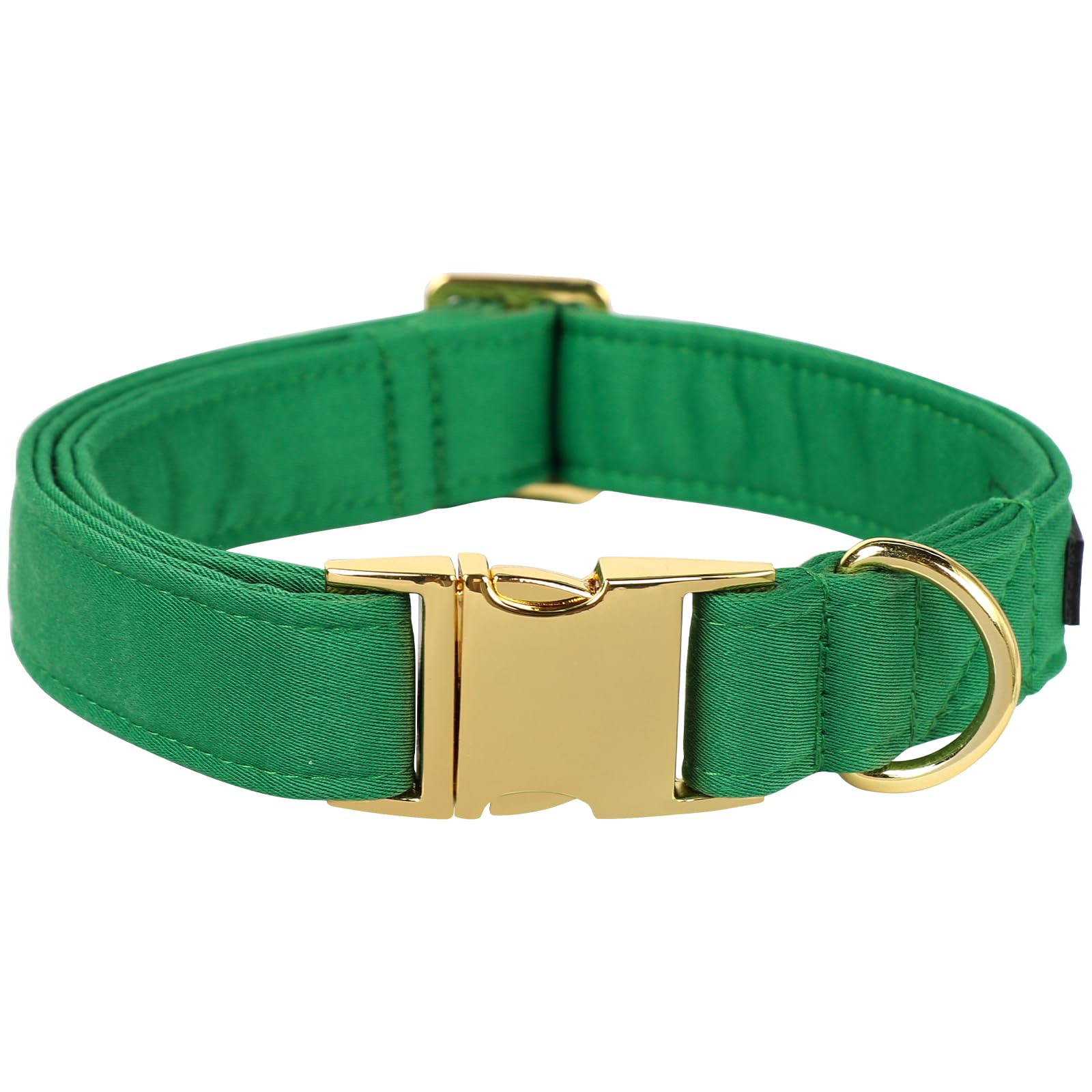 Maca Bates Christmas Collars For Dogs Cotton Soft Green Dog Collar With Metal Buckle Winter Dog Collar Adjustable For Small Medi