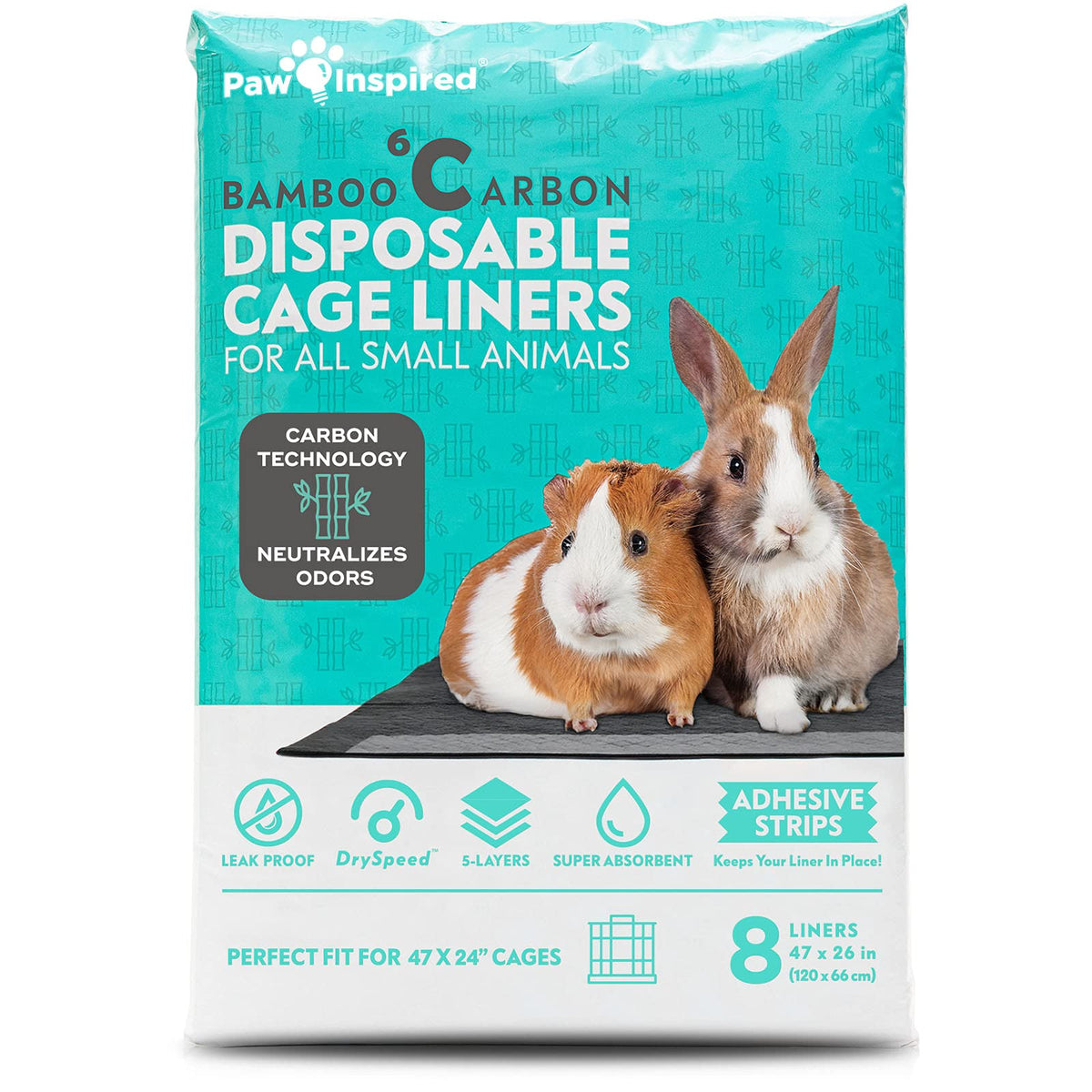 Paw Inspired Disposable Guinea Pig Cage Liners  Bamboo Charcoal Odor Controlling  Super Absorbent Liners Pee Pads For Ferrets, R