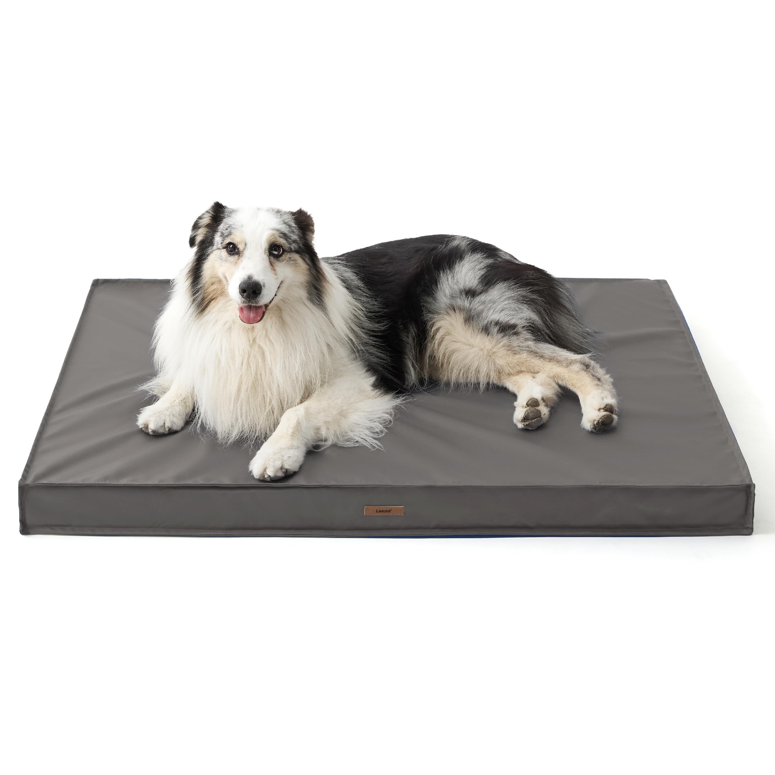 Lesure Outdoor Waterproof Dog Bed For Large Dogs, Orthopedic Egg Crate Foam Pet Bed With Oxford Fabric Surface And Removable And