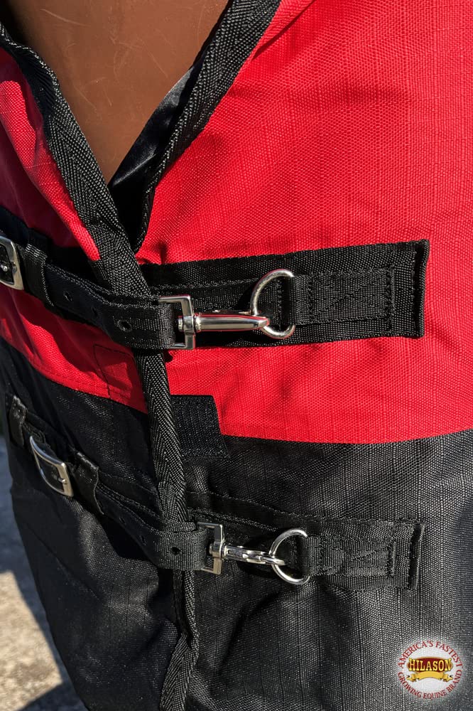 Hilason 1200D Turnout Light Winter Waterproof Rain Sheet Horse Sheet Black | Horse Sheet | Horse Turnout Sheet | Horse Sheets Fo