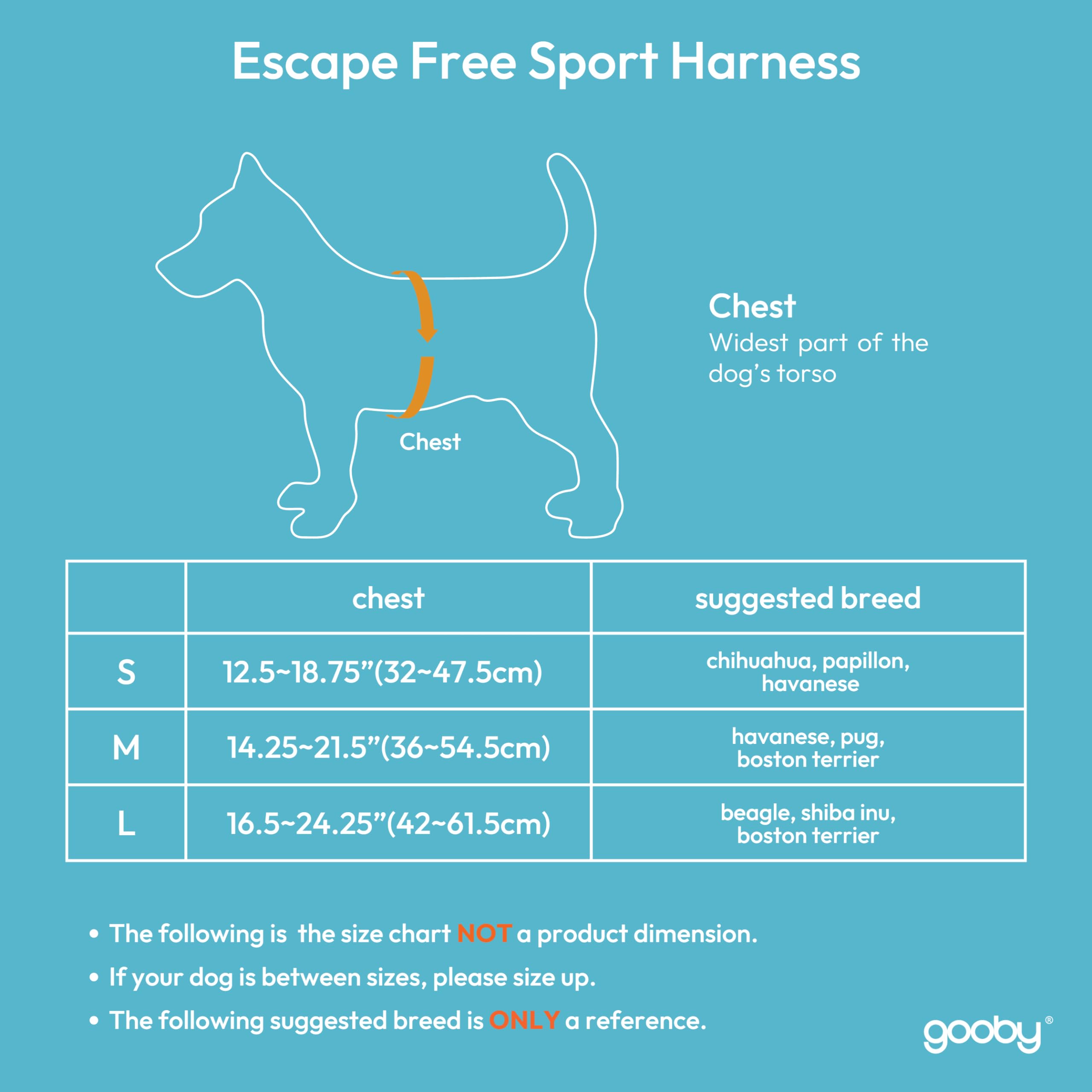 Gooby Escape Free Sport Harness - Turquoise, Large - No Choke Step-In Patented Neoprene Small Dog Harness, Four-Point Adjustment - Perfect On The Go Dog Harness For Medium Dogs No Pull And Small Dogs