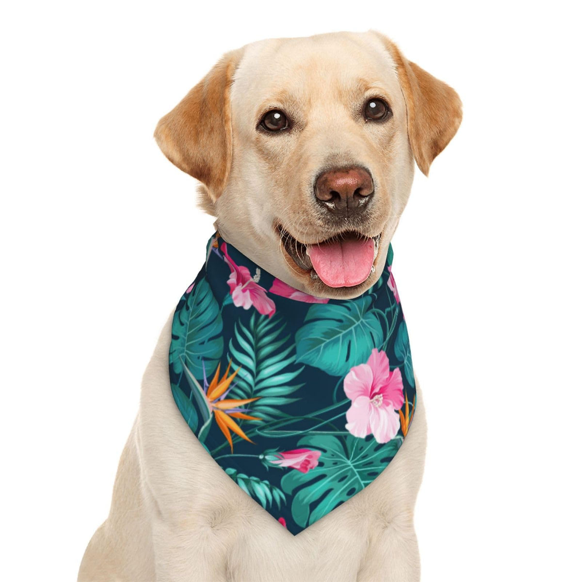 Hawaii Hawaiian Flower Leaf Dog Bandana Scarf Triangle Bibs Pet Accessories Cat Kerchief