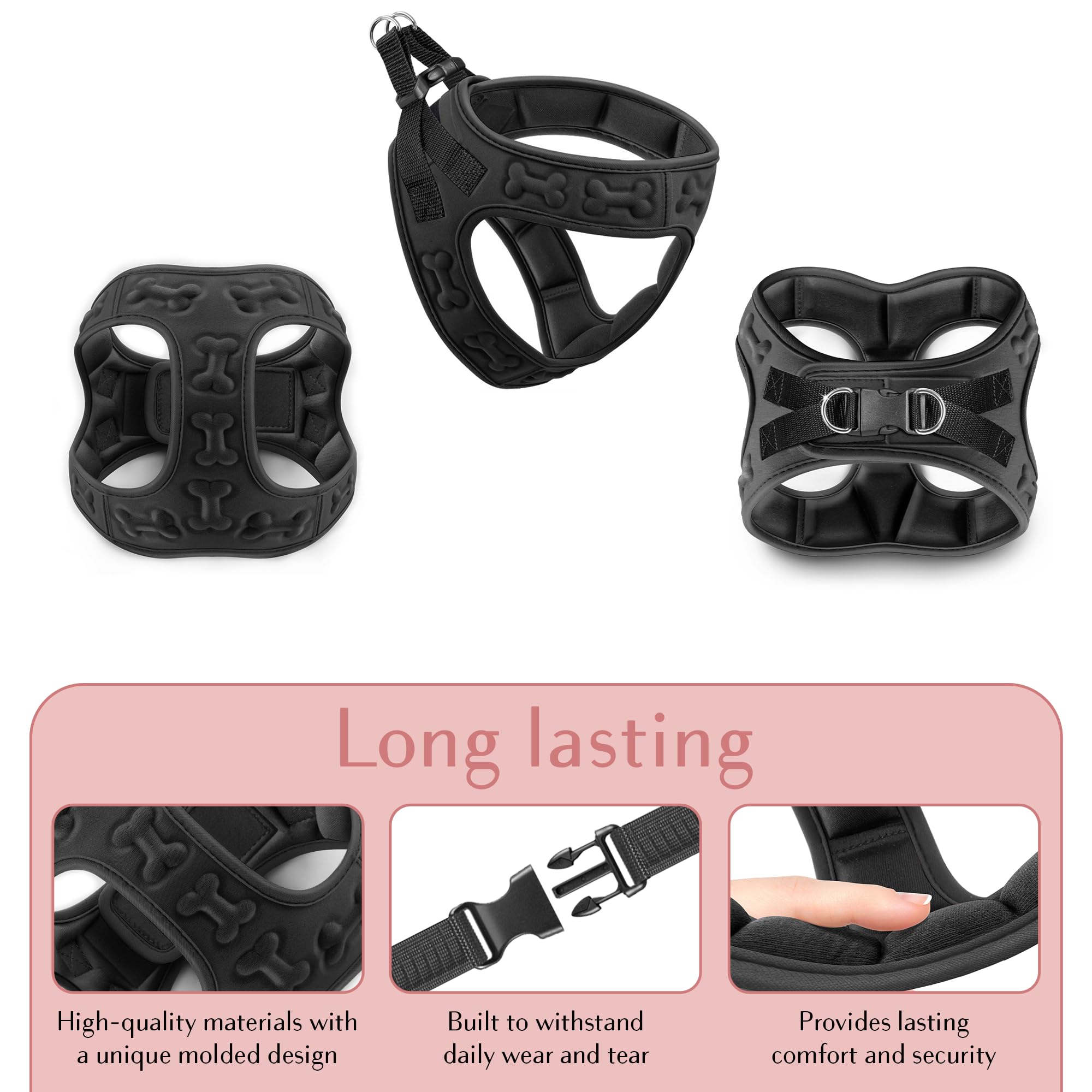 Comfort Fit Step-In Dog & Puppy Harness - Comfortable Dog & Puppy Vest: Adjustable, Soft Padded, Easy To Put-On For Small, Mediu