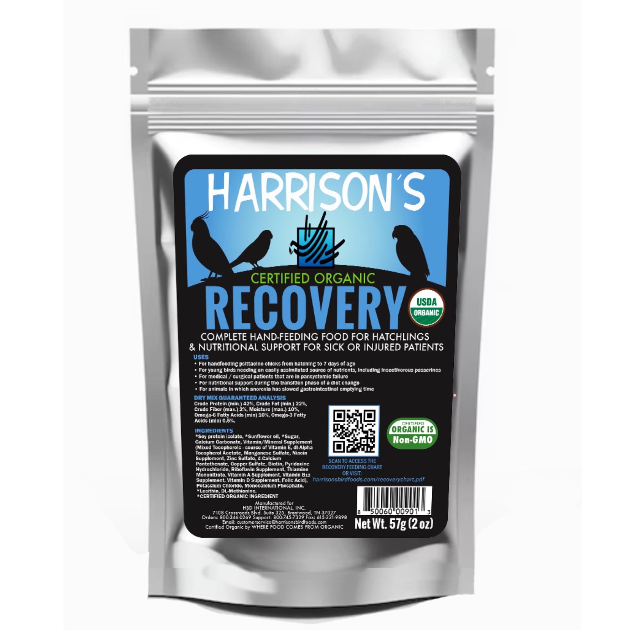 Harrisons Bird Foods Certified Organic Recovery Hand-Feeding Formula 2oz