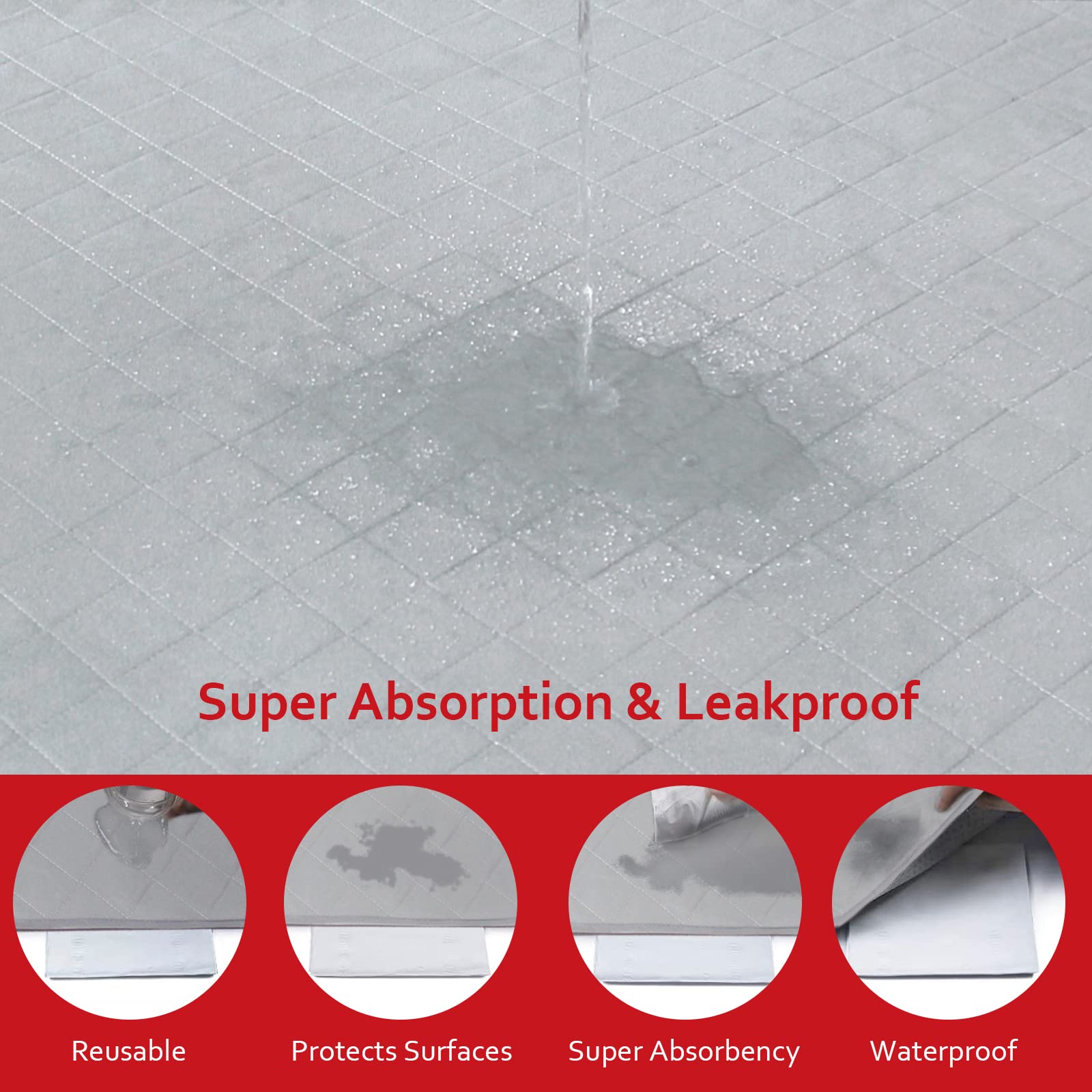 Dog Crate Mat And Washable Pee Pads For Dogs 2 Pack(42'X28'), Waterproof Dog Mat For Crate, Non-Slip Reusable Quilted Puppy Crate Training Pads, Fits 42 Inch Dog Crates