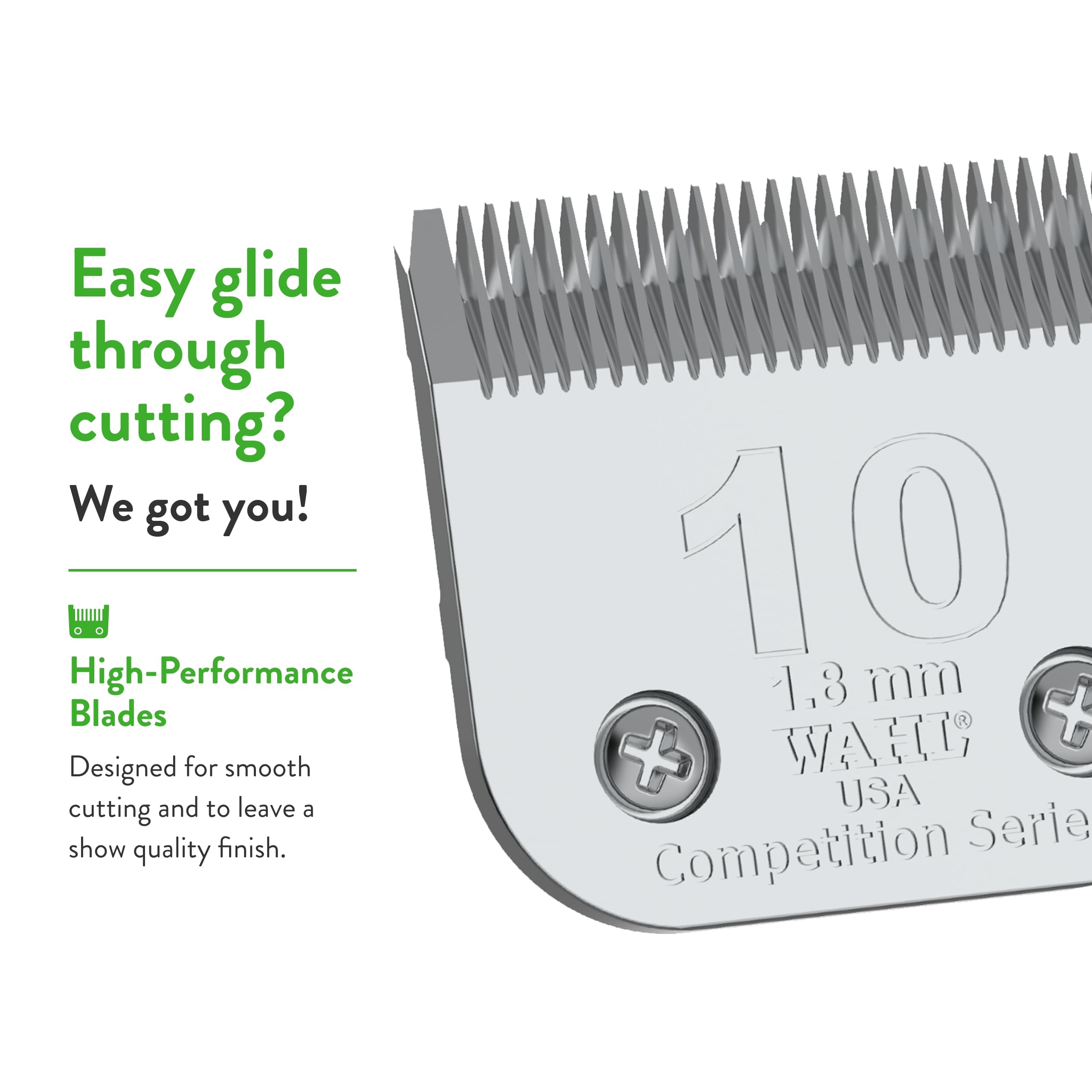 Wahl Professional Animal #10 Medium Competition Series Detachable Blade With 1/16-Inch Cut Length (#2358-100),Steel