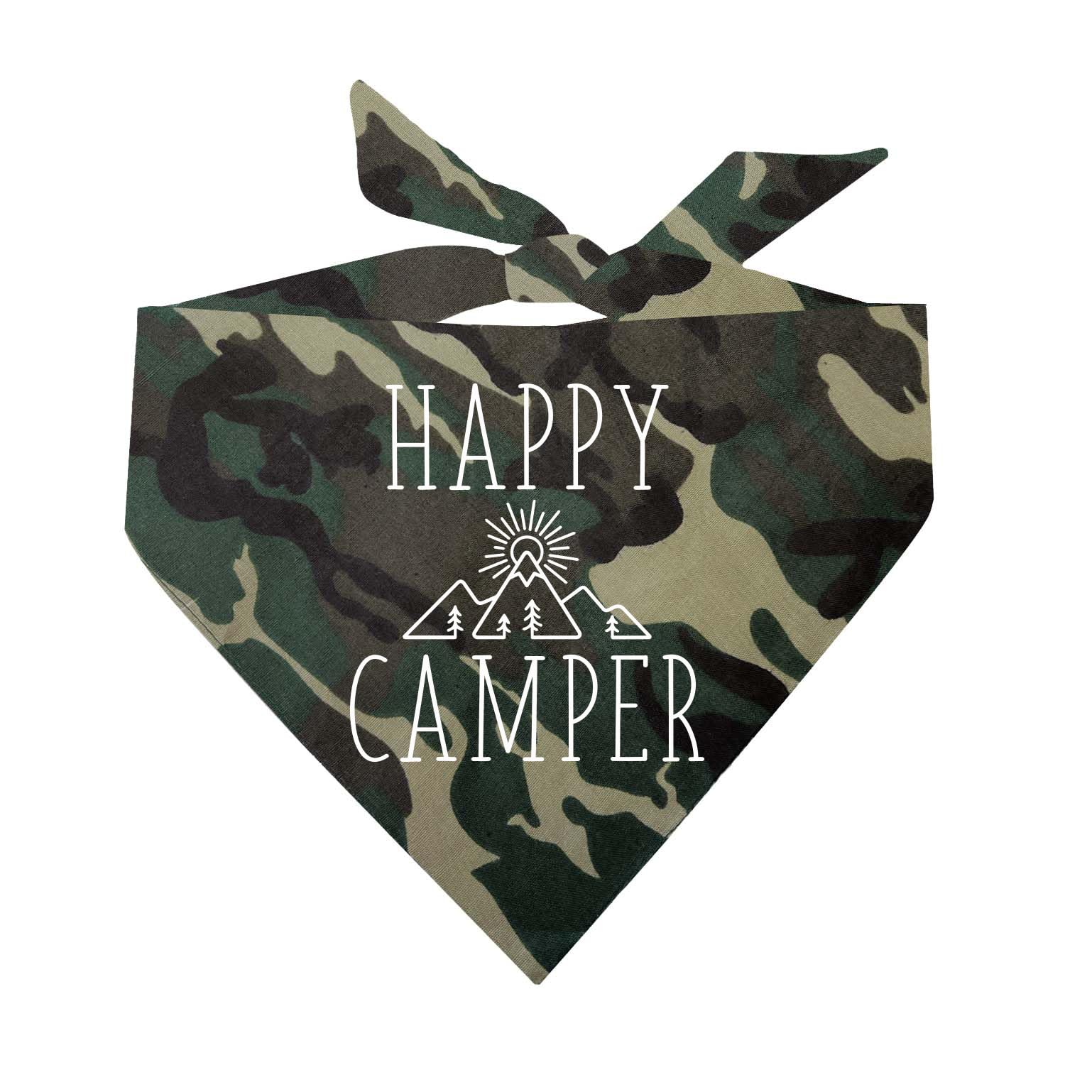 Happy Camper Dog Bandana (Camo, Os 278)