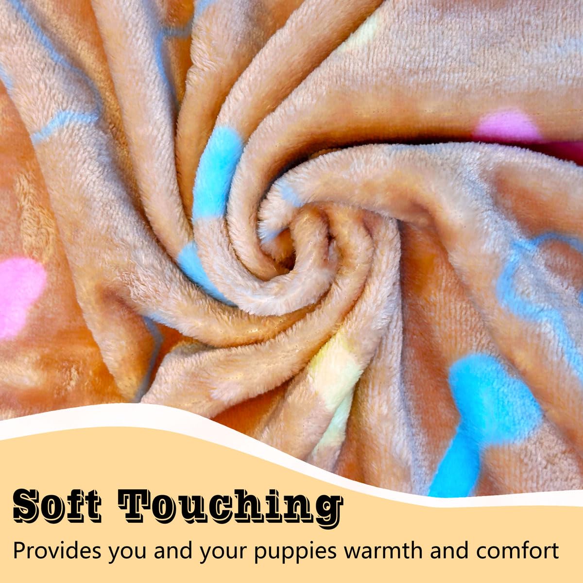 1 Pack 3 Washable Dog Blankets For Dog And Cat,Super Soft Flannel Dog Blanket Pet Blanket-Cute Claw Pattern Pet Blanket Mat 41In