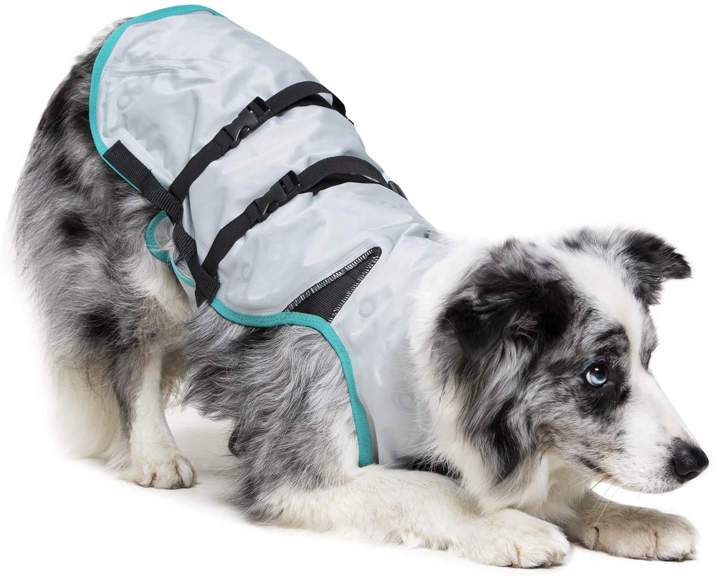 Suitical Dry Cooling Vest For Dogs | Canine Cooling Vest For Hot Weather | Dog Cool Down Jacket | Machine Washable | S | Neck To Tail 14”- 20” | Chest 22-28” Around | Neck Circumference 18” | Silver