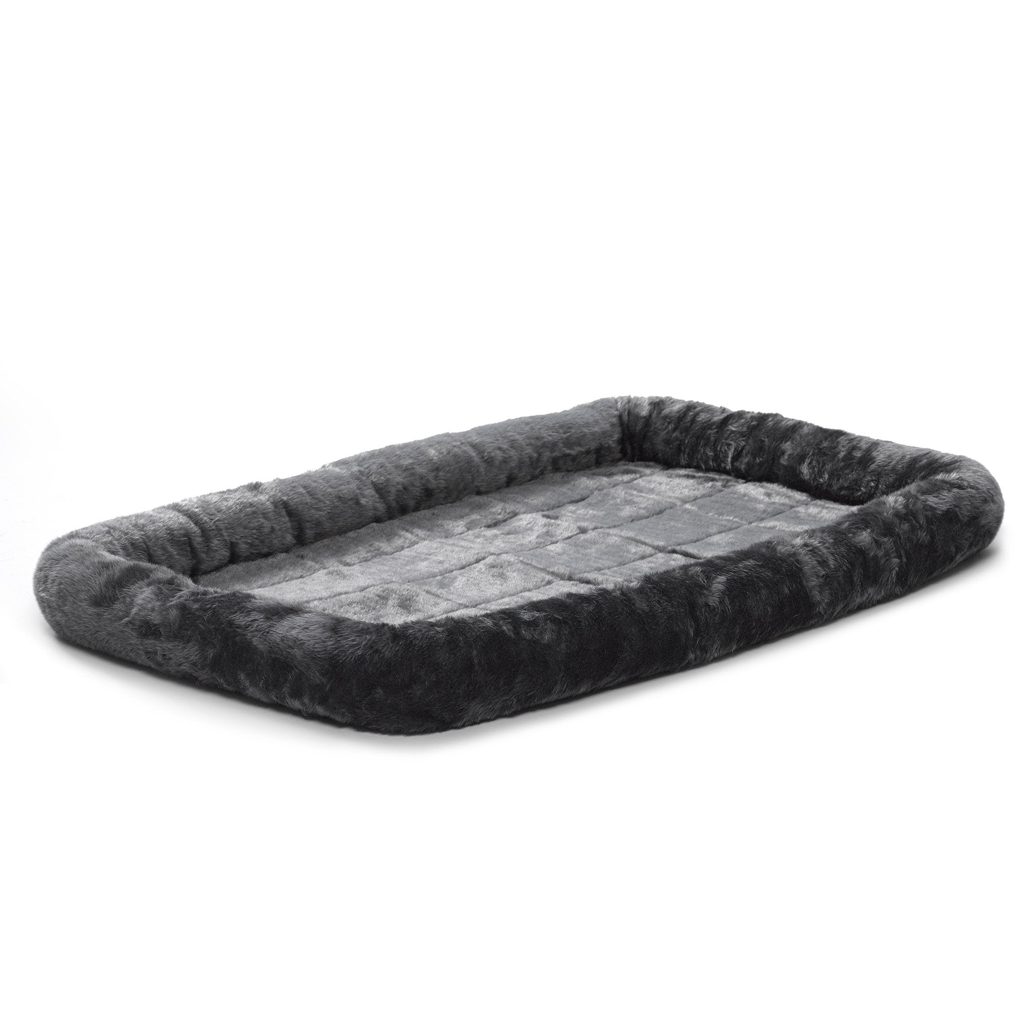 Midwest Homes For Pets Bolster Dog Bed 48L-Inch Gray Dog Bed W/ Comfortable Bolster | Ideal For Extra Large Dog Breeds & Fits A 48-Inch Dog Crate | Easy Maintenance Machine Wash & Dry
