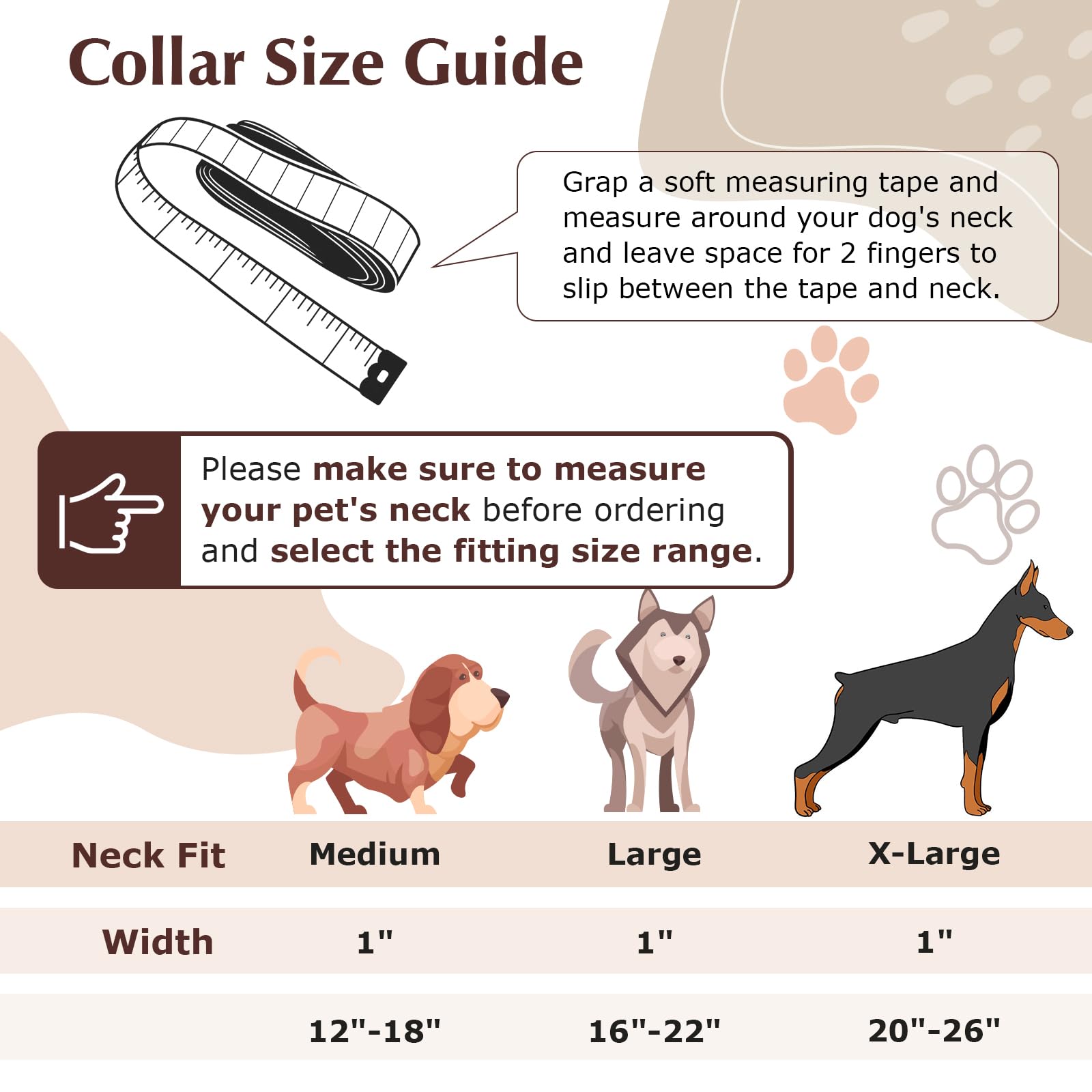Onefojojo Girl Dog Collar,Reflective Dog Collars With Soft Neoprene Breathable Quick Release Basic Dog Collars For Medium Large