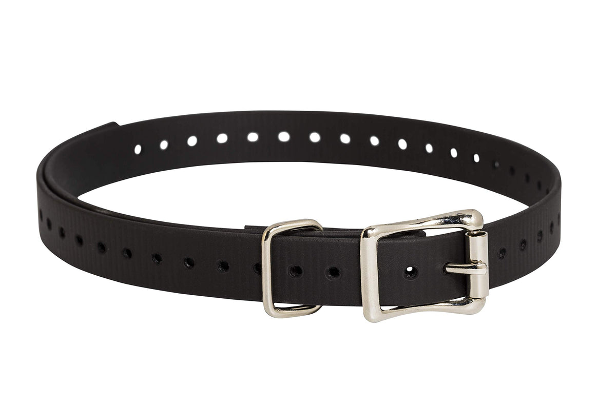 Sportdog Brand 3/4 Inch Collar Straps - Waterproof And Rustproof - Tighlty Spaced Holes For Proper Fit - Black