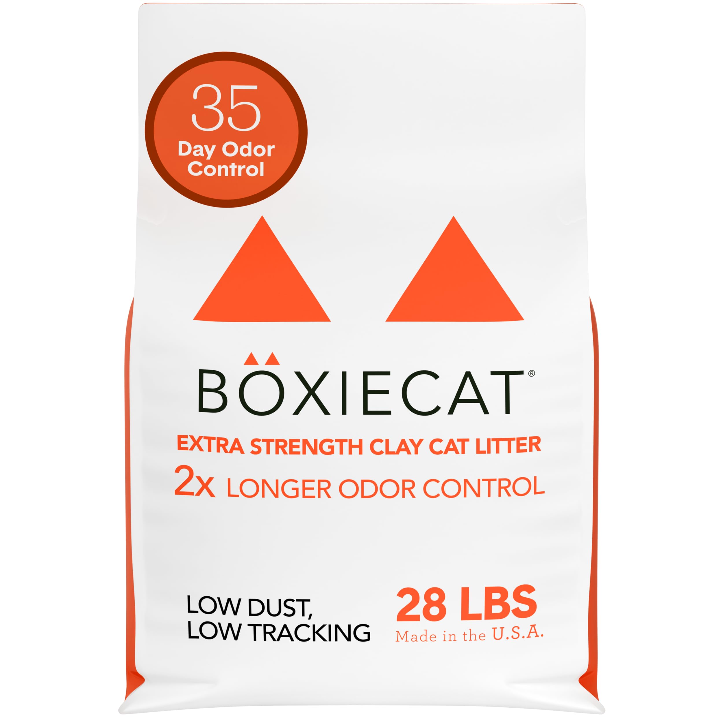 Boxie Extra Strength Cat Litter, 35-Day Odor Control, Clumping Clay, 28Lb