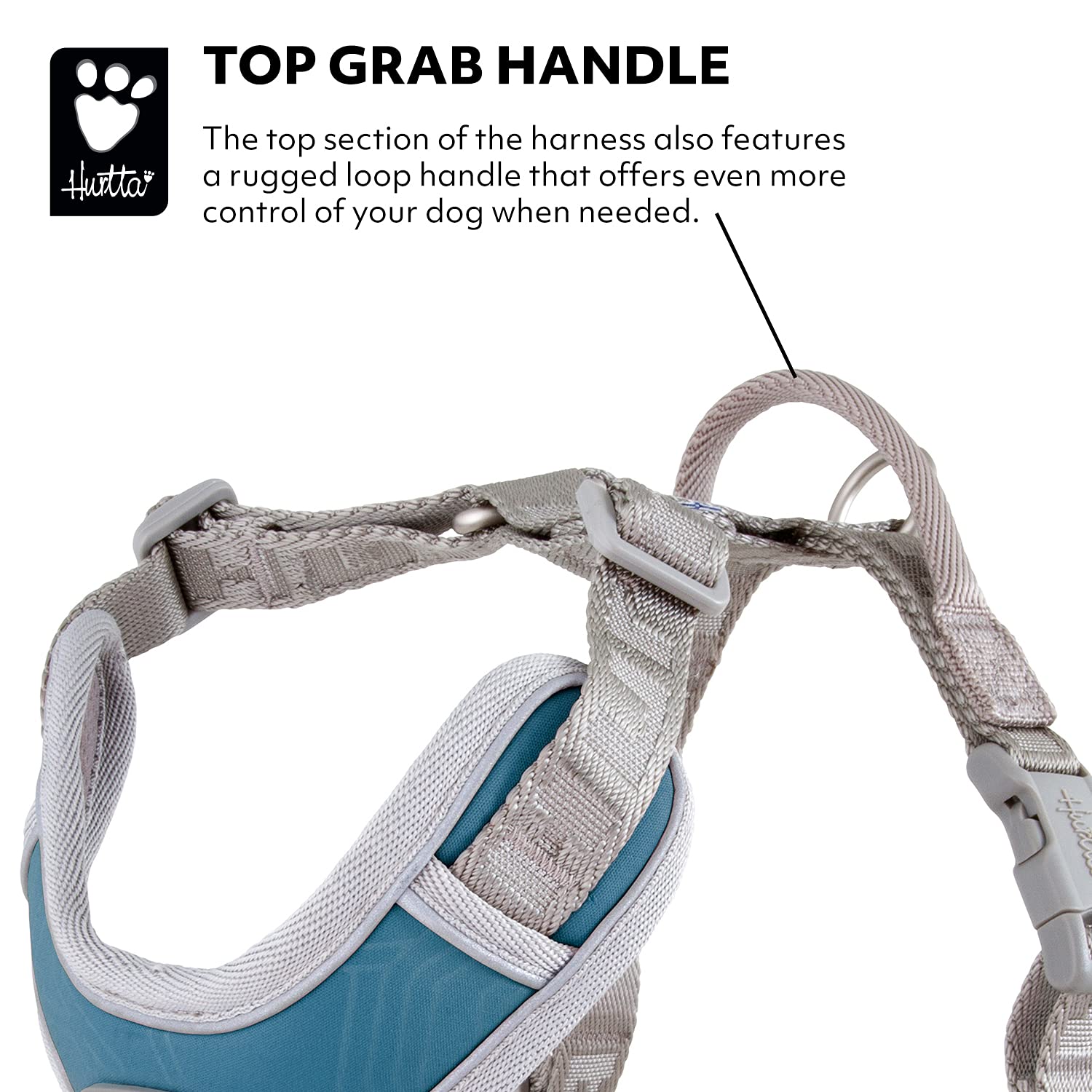 Hurtta Venture No-Pull Dog Harness, Bilberry, 16-18 In