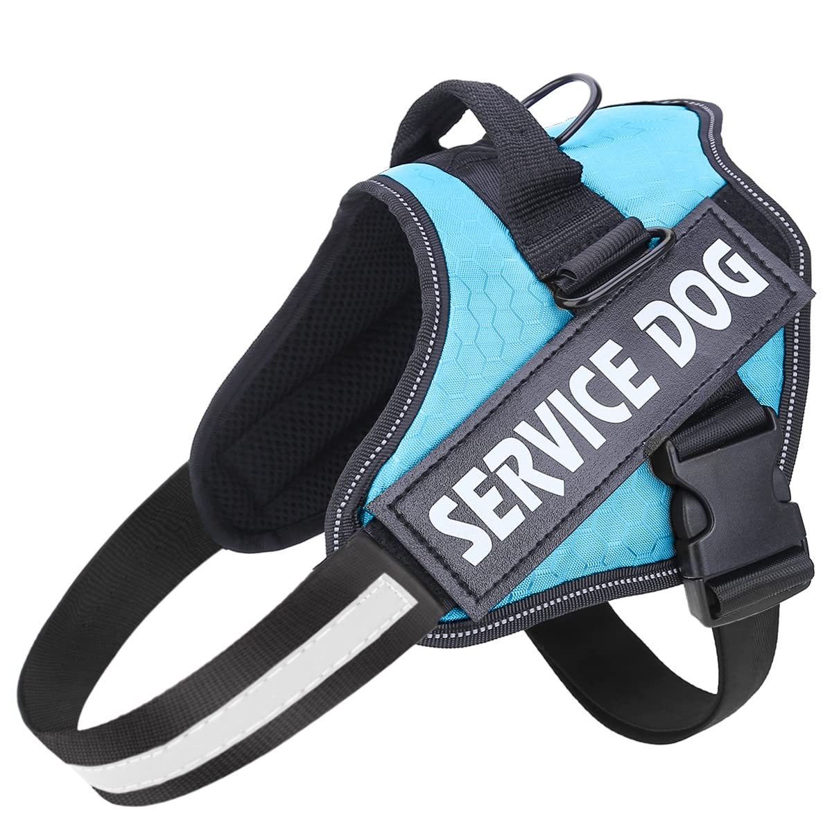 Mumupet Service Dog Harness, No Pull Easy On And Off Pet Vest Harness, 3M Reflective Breathable & Easy Adjust Pet Halters With Nylon Handle - No More Tugging Or Choking For Small Medium Large Dogs
