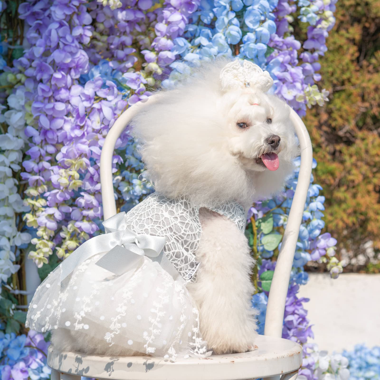 Cutebone Dog Birthday Dress Girl Puppy Skirt Tutu Cat Wedding Outfit Pet Party Clothes For Small Dogs Costume Dd17Xxs