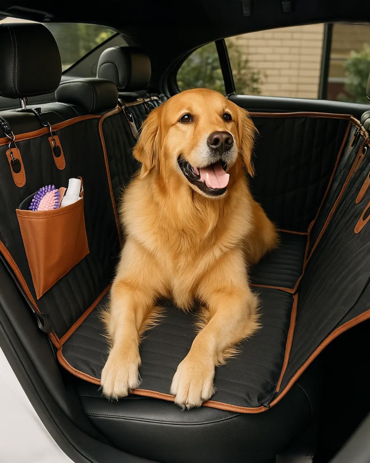 Owleys Hard Bottom Car Seat Cover For Dogs | Back Extender For Dogs | Hammock For Car Hard Bottom | Car Cover Back | Dog Seat Co