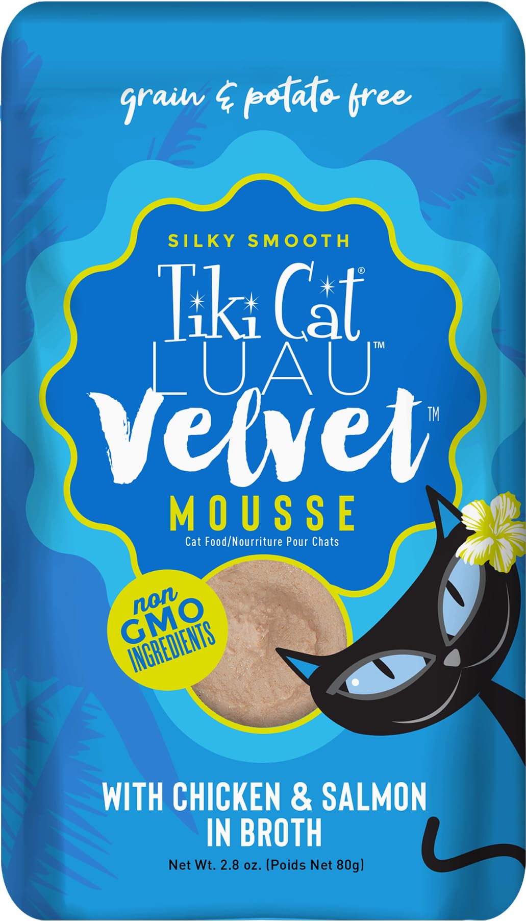 Tiki Cat Luau Velvet Mousse, Chicken & Salmon in Broth, Complete Nutrition for Balanced Diet, Wet Cat Food For All Life Stages,