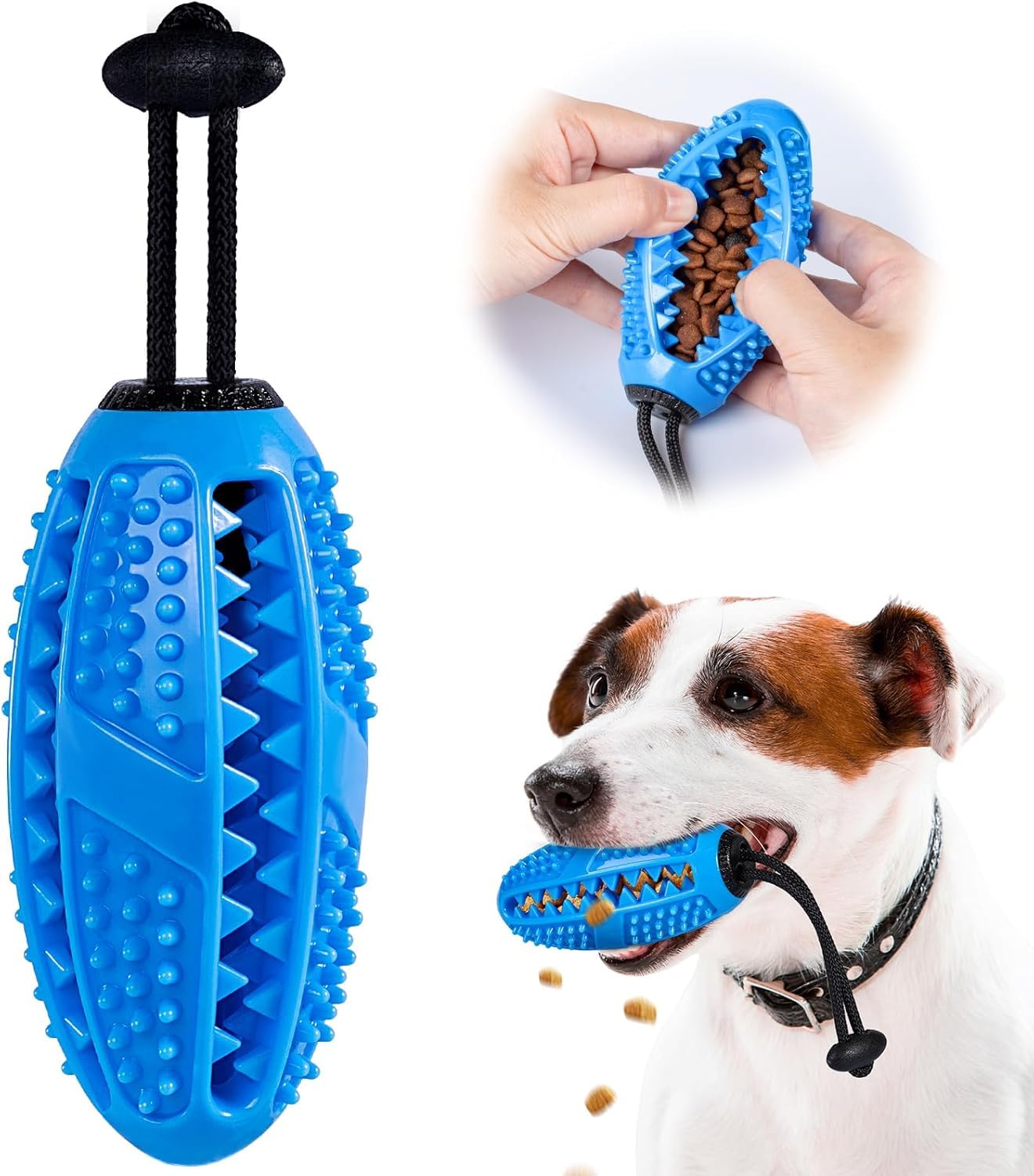 Blackdog MultiFunction Dog Chew Toy Treat Dispenser  Interactive Puzzle Feeder For Canines, Durable Slow Feeding & Teeth Clean
