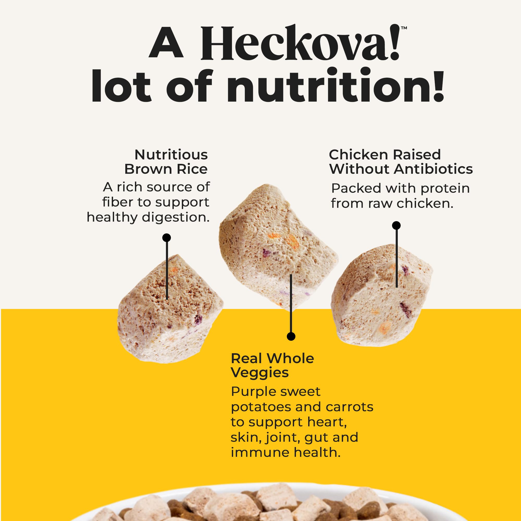 Heckova! Chop Lickin Chicken - Freeze Dried Raw Dog Treats, Real Cuts of Chicken for Training, Meal Topper, High Protein, 15g Pe