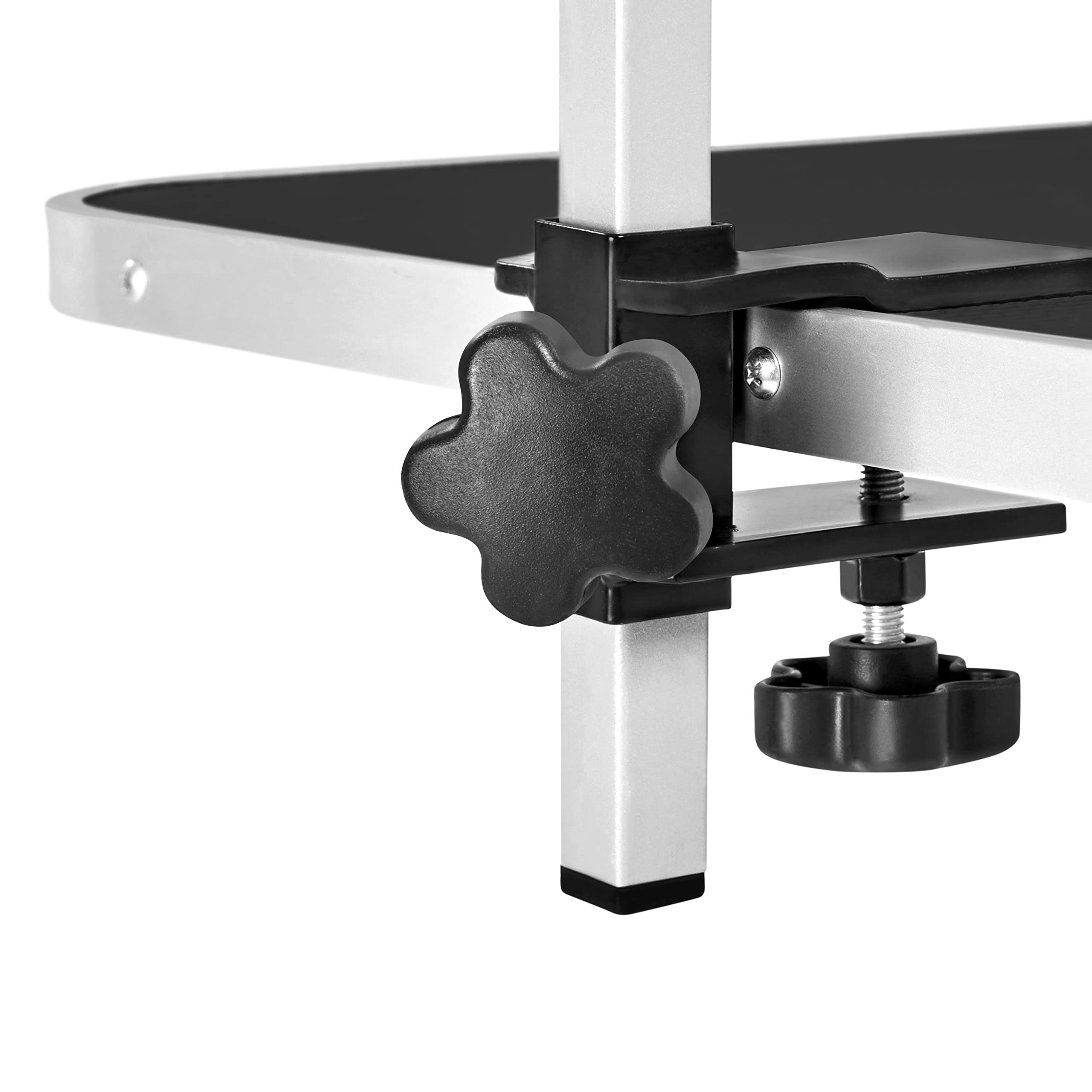 Yaheetech 46'' Pet Grooming Table For Large Dogs Adjustable Height Portable Trimming Table Drying Table W/Arm/Noose/Mesh Tray Maximum Capacity Up To 265Lb, Black