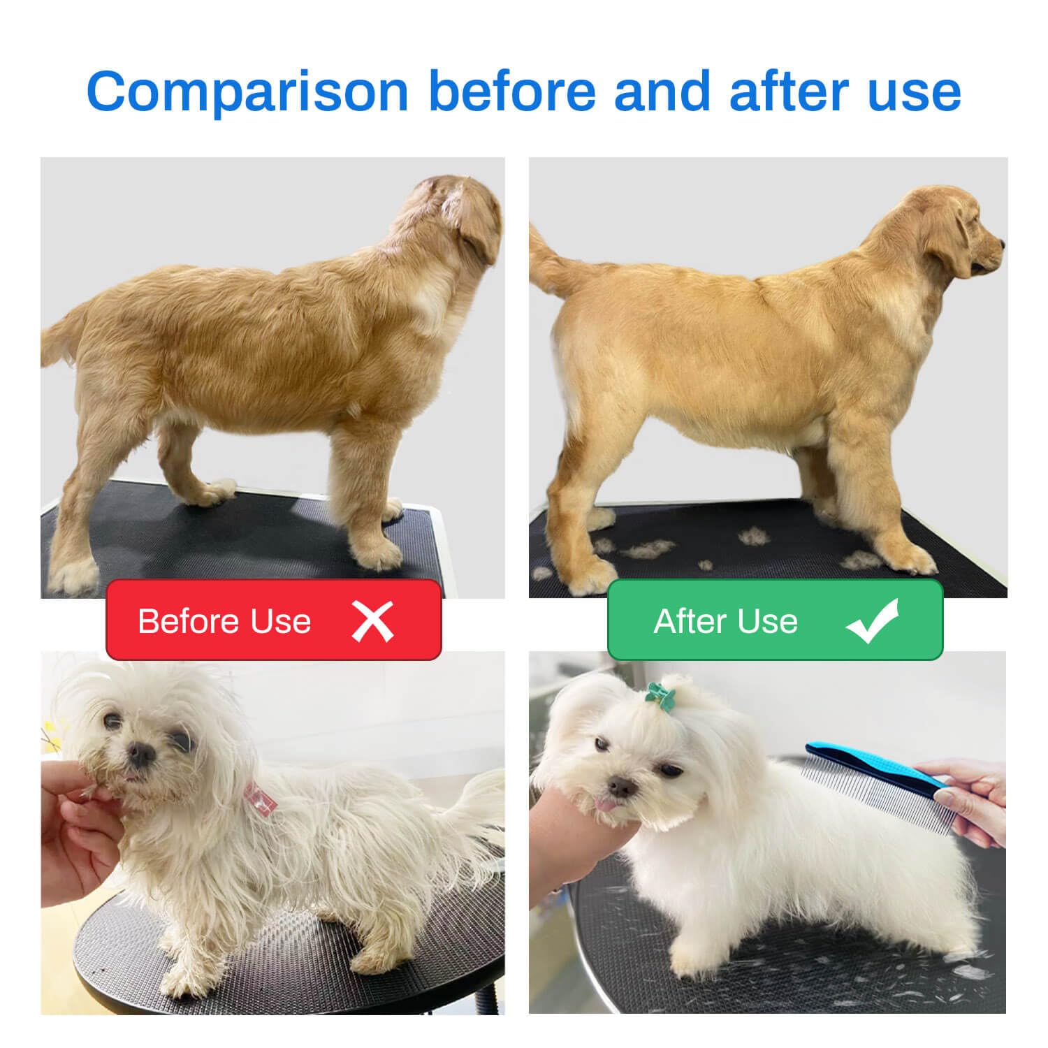 Ropo Dog And Cat Grooming Comb For Removing Matted Fur - Proper Care Prevents Knots And Mats In Long And Short-Haired Pets - Non