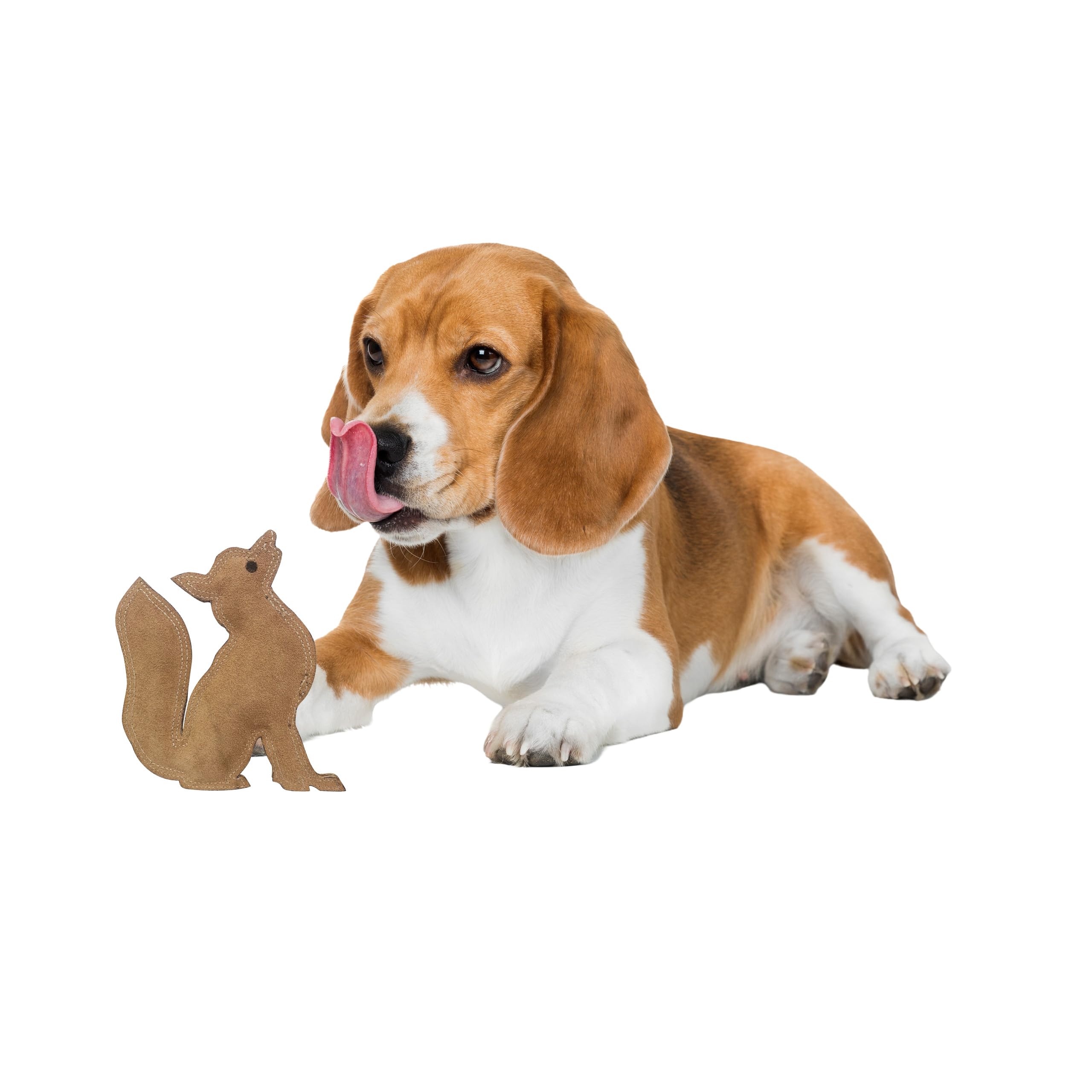 Ethical Pet Dura-Fused 7.5-Inch Leather Dog Toy, Small, Fox