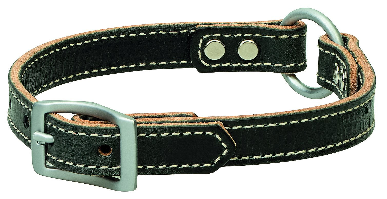 Terrain D.O.G. Bridle Leather Ring-In-Center Dog Collar 3/4' X 13'