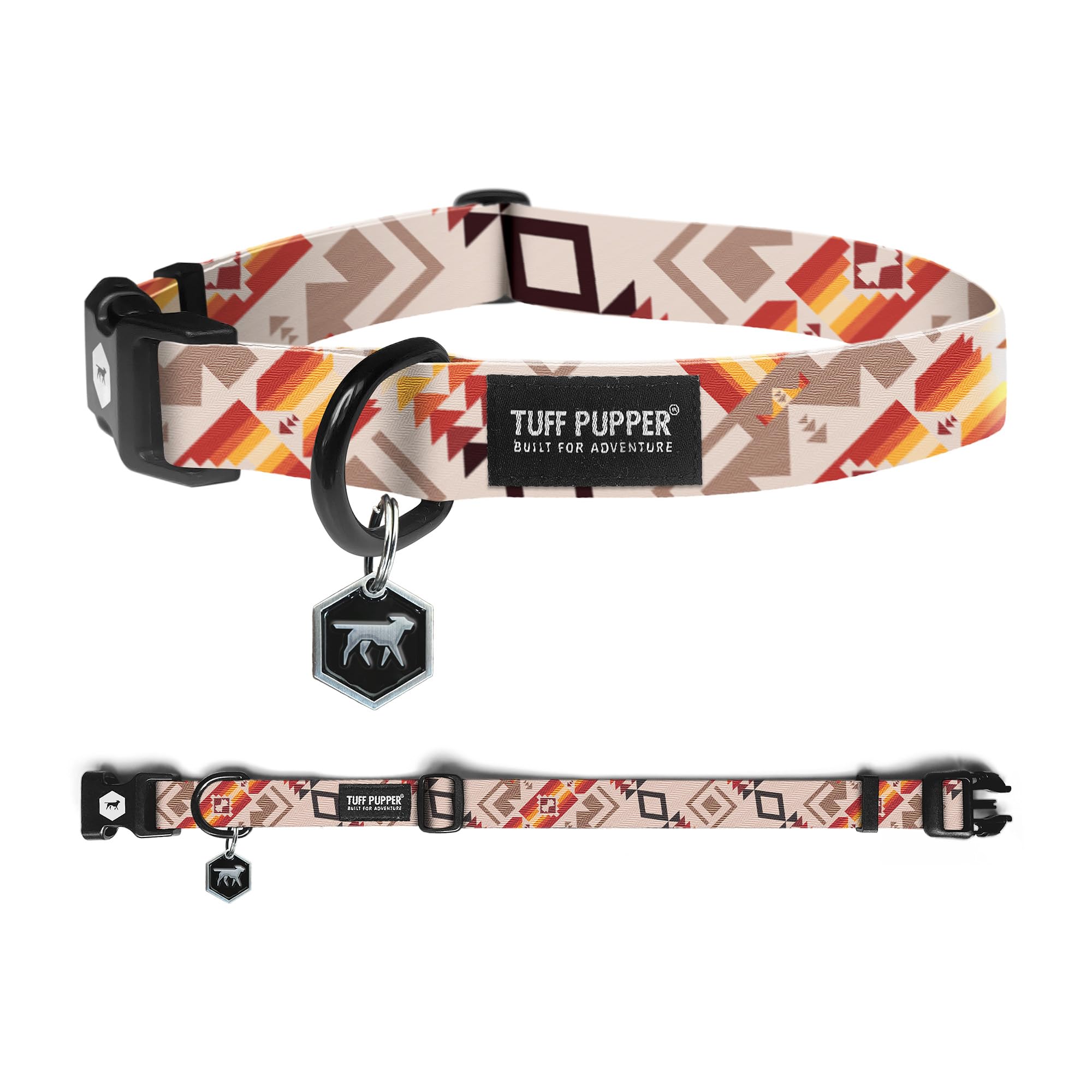 Tuff Pupper Premium Adjustable Dog Collar for Extra Large Dogs, Stylish Pattern Collars Designed in USA, Quick Release Buckle, A