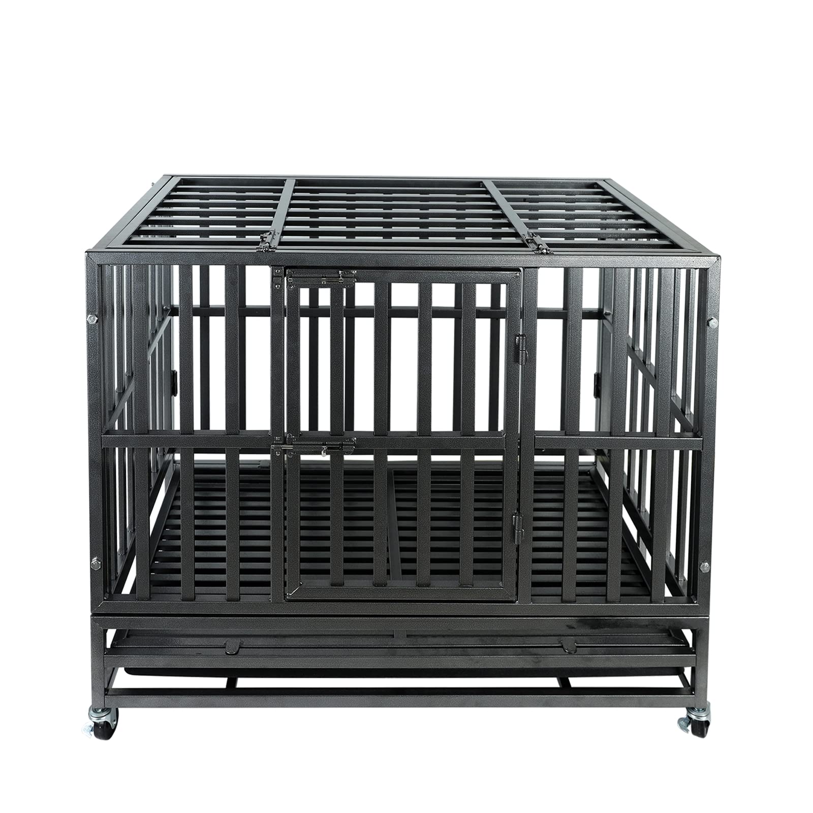 37Inch Heavy Duty Dog Cage Kennel Strong Metal Dog Cage