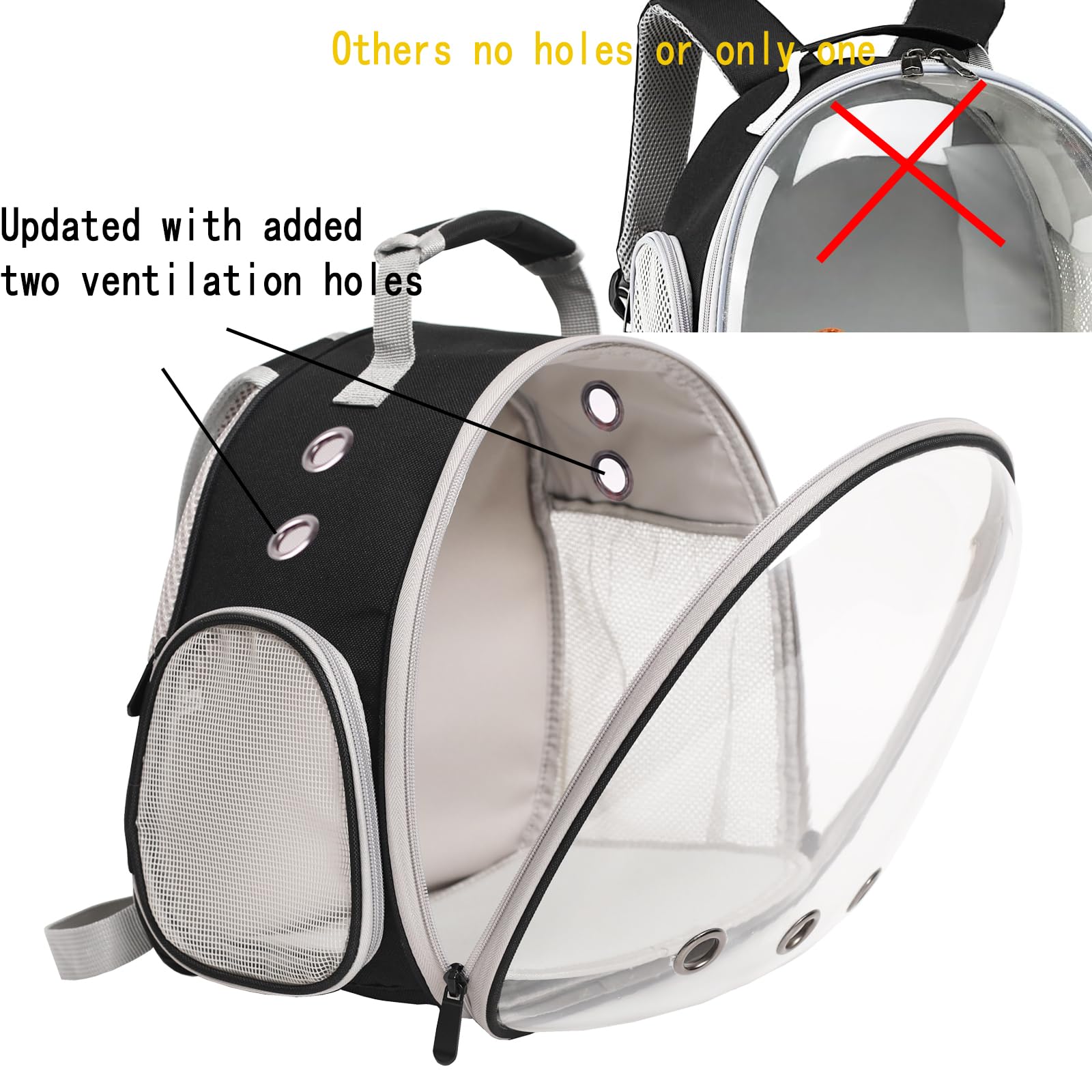 Desert Iguana Backpack Carrier,Bearded Dragon Portable Backpack Carrier With Small Backpack Harness Leash Set,Space Capsule Clea