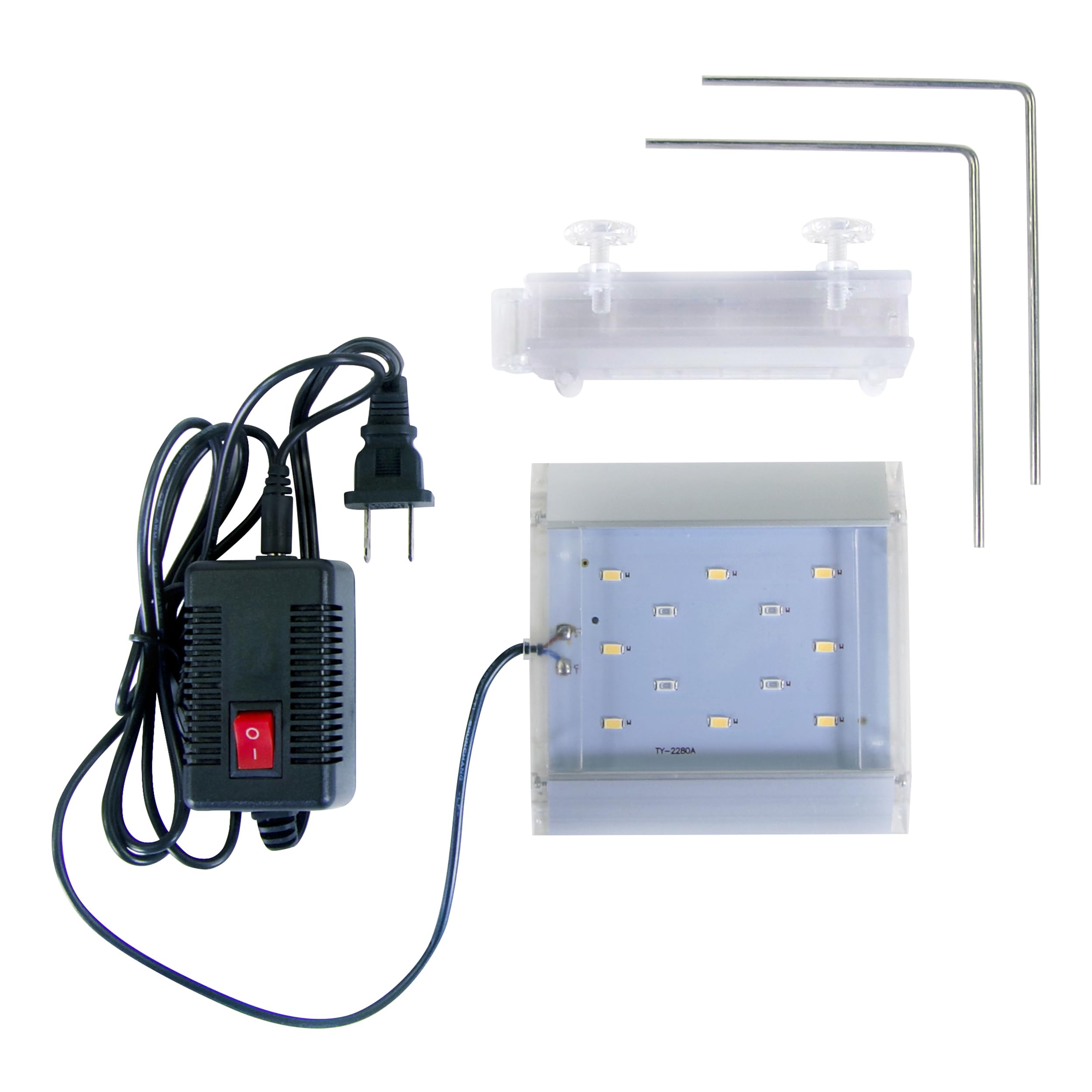 Penn-Plax Cascade Plant Growth Led Clip-On Light For Rimless Aquariums – Great For Aquatic And Non-Aquatic Plants – 12-Bulb Multicolor