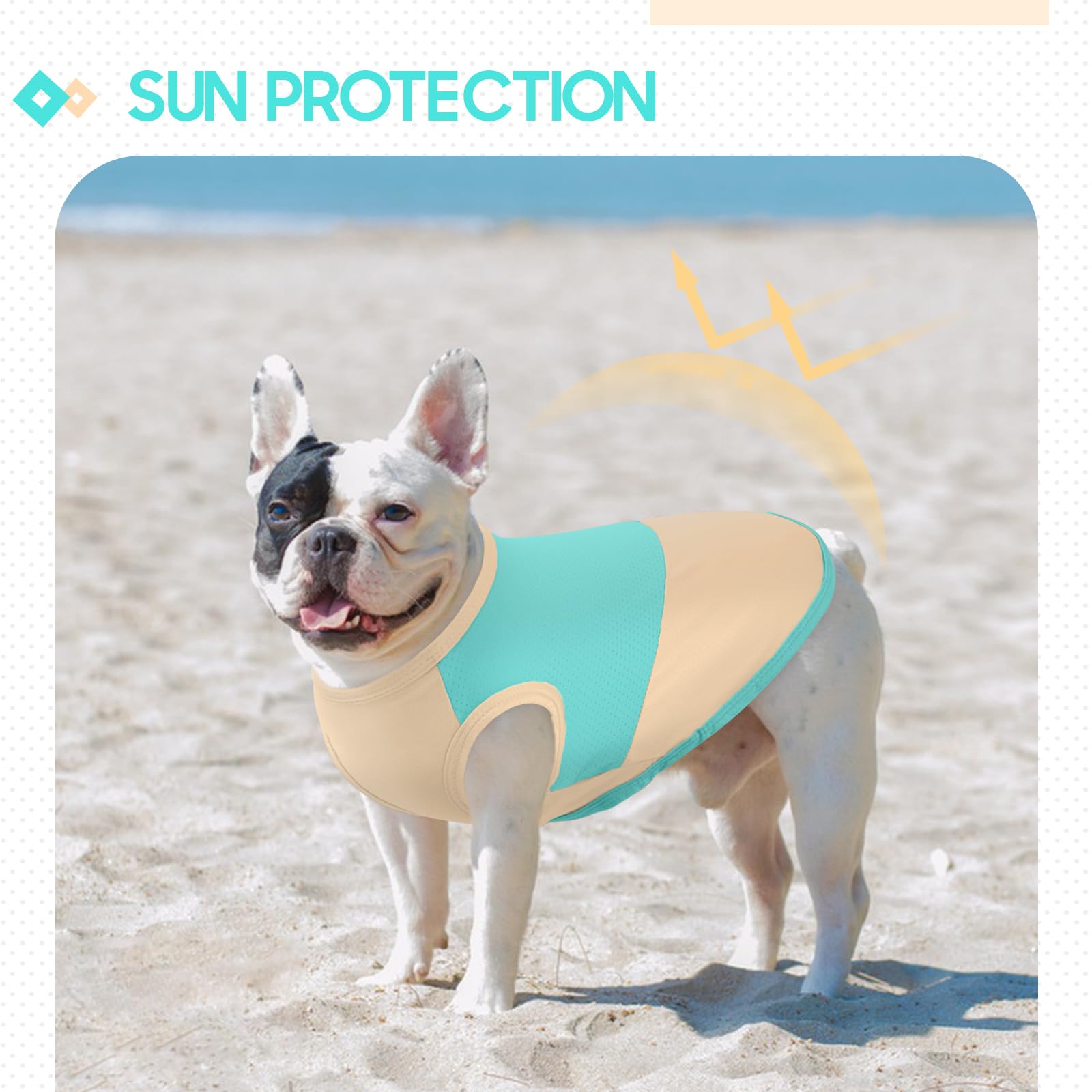 Brkurleg Summer Dog Breathable Cooling Shirts Soft Dog Cooling Vest For Summer Quick Dry Lightweight Sleeveless Pet Shirts For O