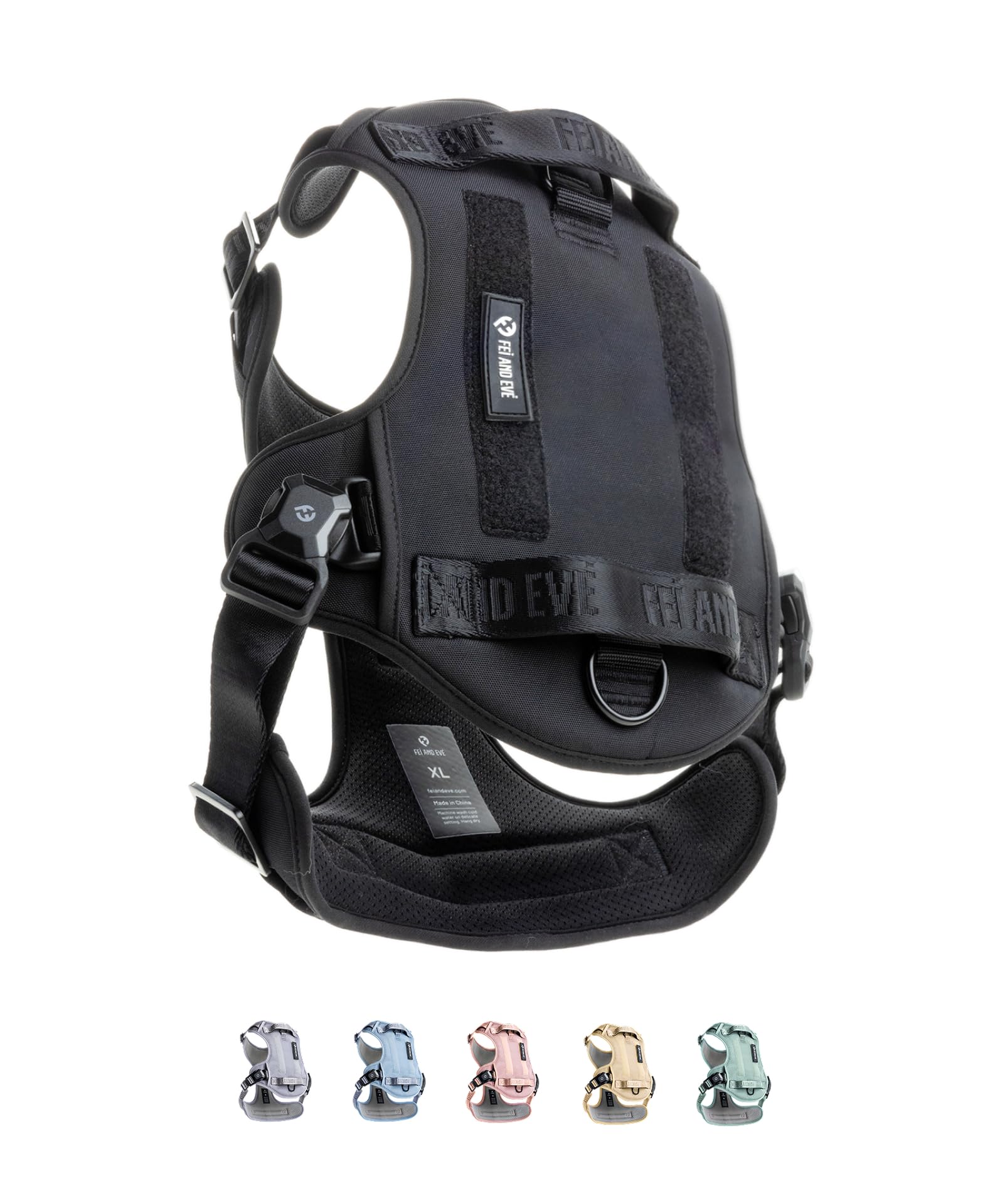2025 New Edition, Fei & Eve Magease Dog Harness - 3-Second Magnetic Buckles | 3-Point No-Pull Control | Heavy-Duty 900D Nylon | 