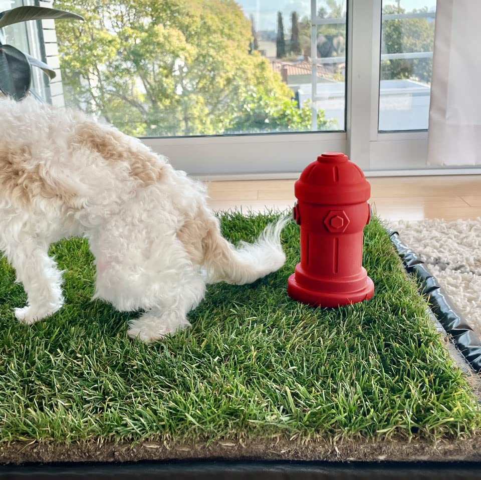 Bark Potty Silicone Potty Training Dog Fire Hydrant - 4"x7", Red, Model 7insiliconehydrant