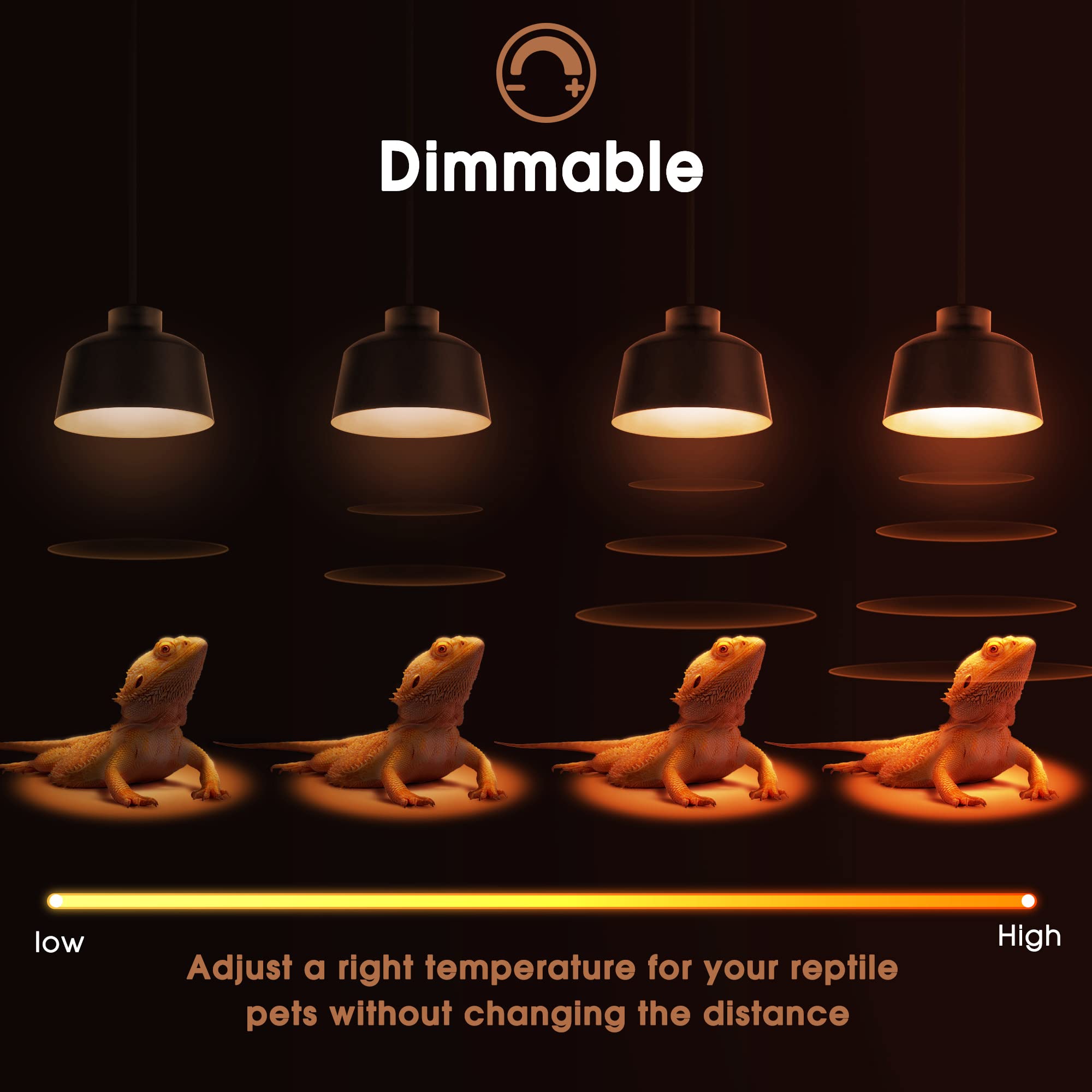 Briignite G9 Heat Lamp Bulbs For Reptile, Mini Reptile Light, Dimmable G9 Mini Heat Bulb Warm White 50W, 2 Pin Base Uva Reptile Heat Lamp, Bearded Dragon Gecko Turtle Lizard, 2 Pack