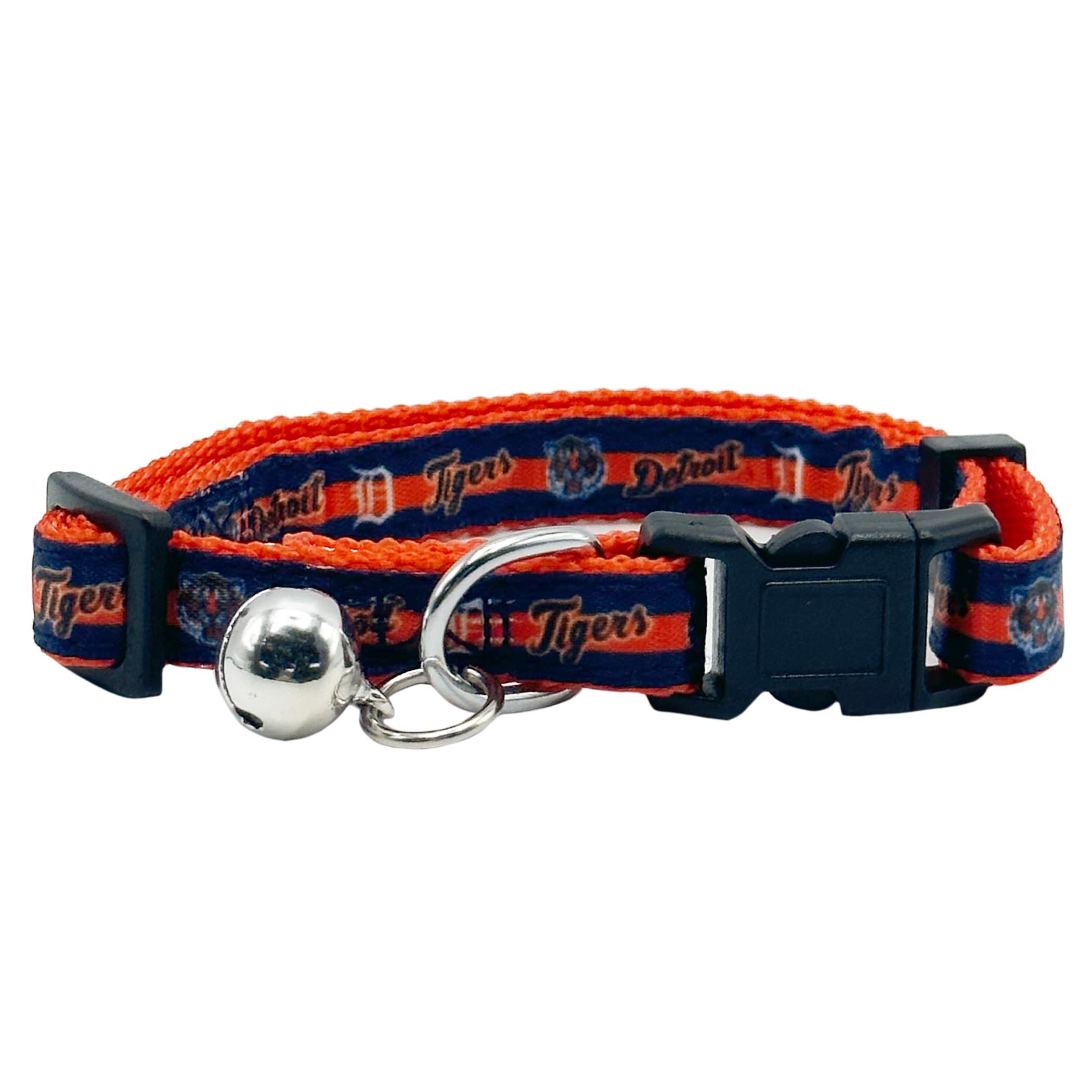 Mlb Cat Collar Detroit Tigers Satin Cat Collar Baseball Team Collar For Dogs & Cats. A Shiny & Colorful Cat Collar With Ringing