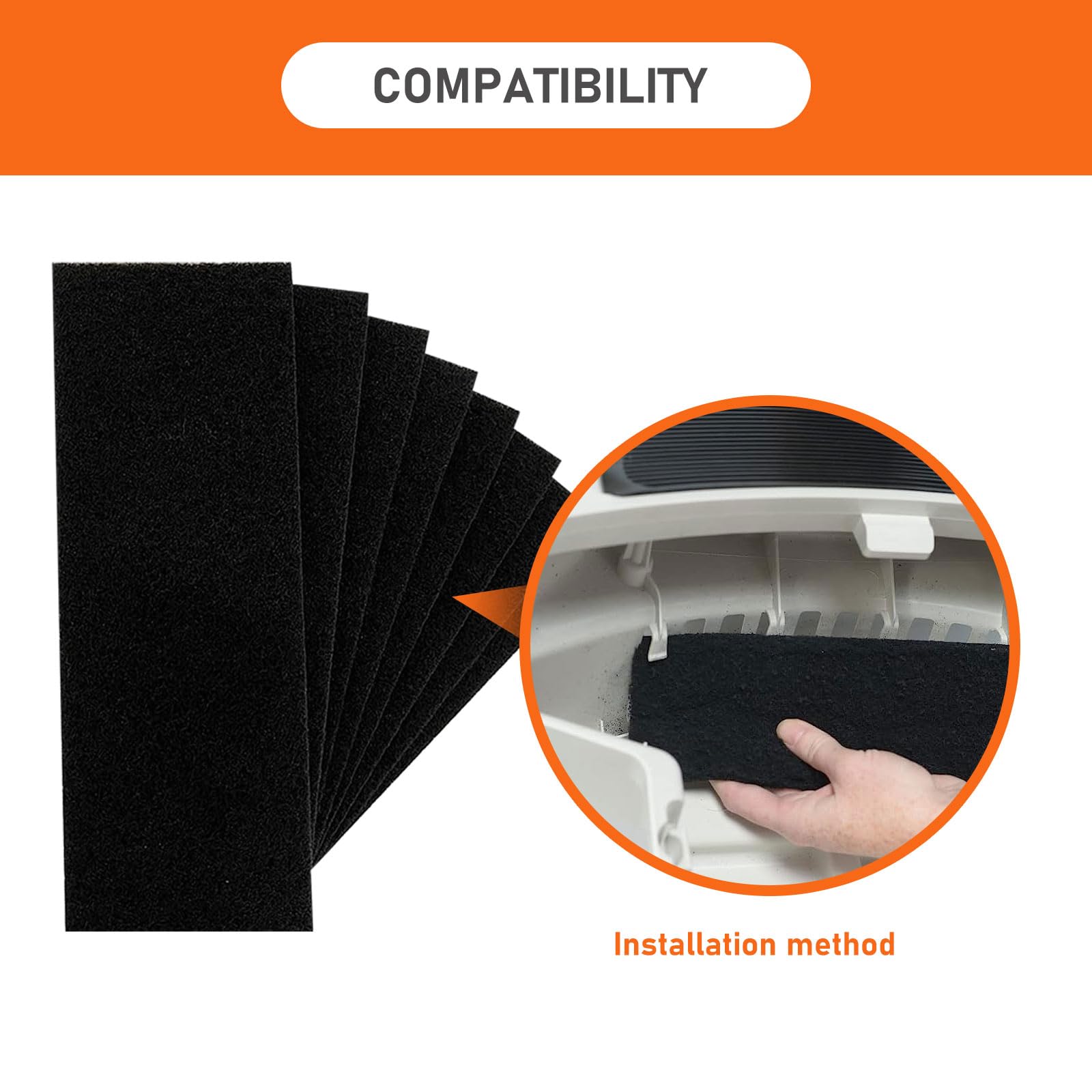 120 Pack Waste Drawer Liners Compatible With All Litter Box Robot Models, 9-11 Gallons Replacement Liners Plus 8 Pack Activated