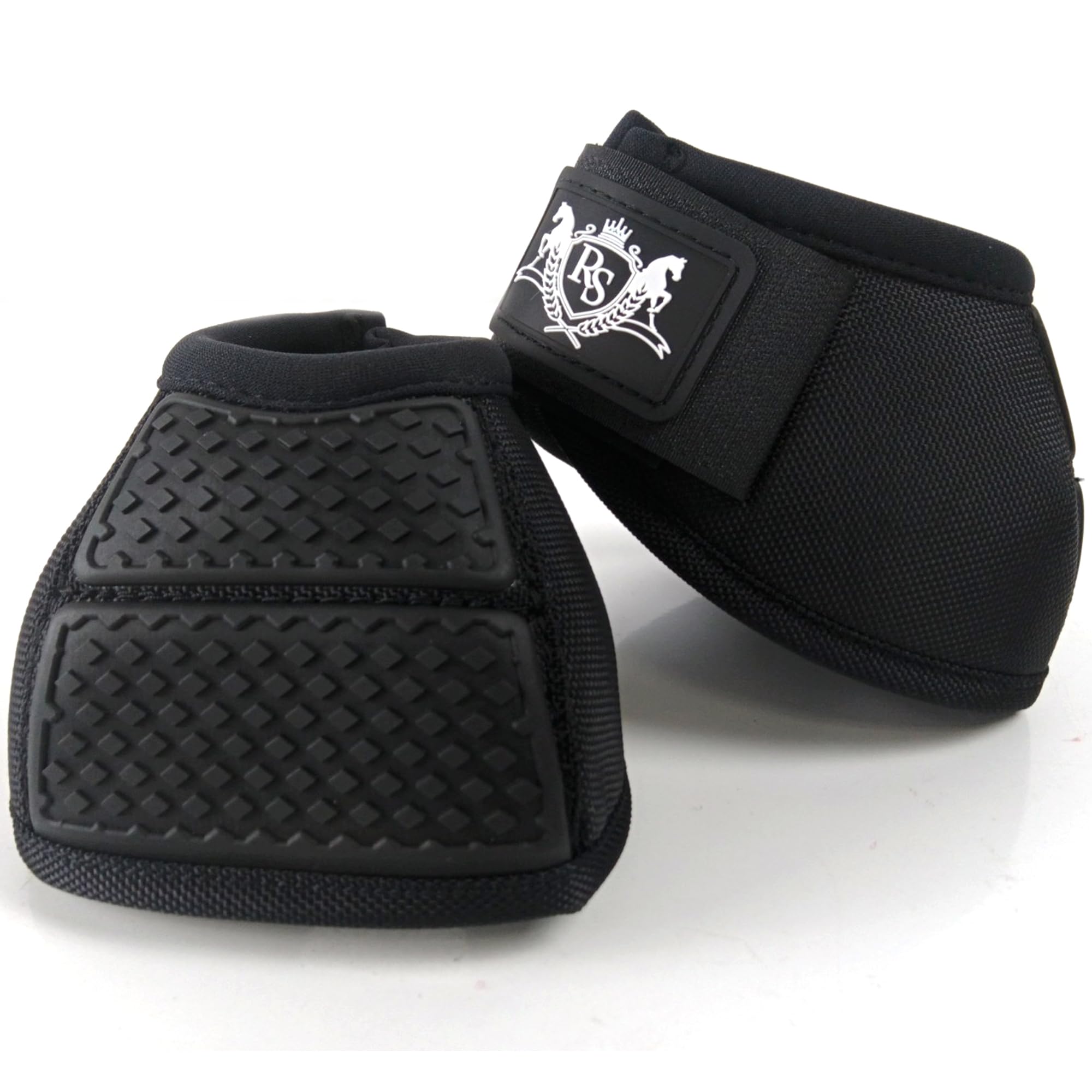Rs Premium Horses Horse Bell Boots (Black, Large)